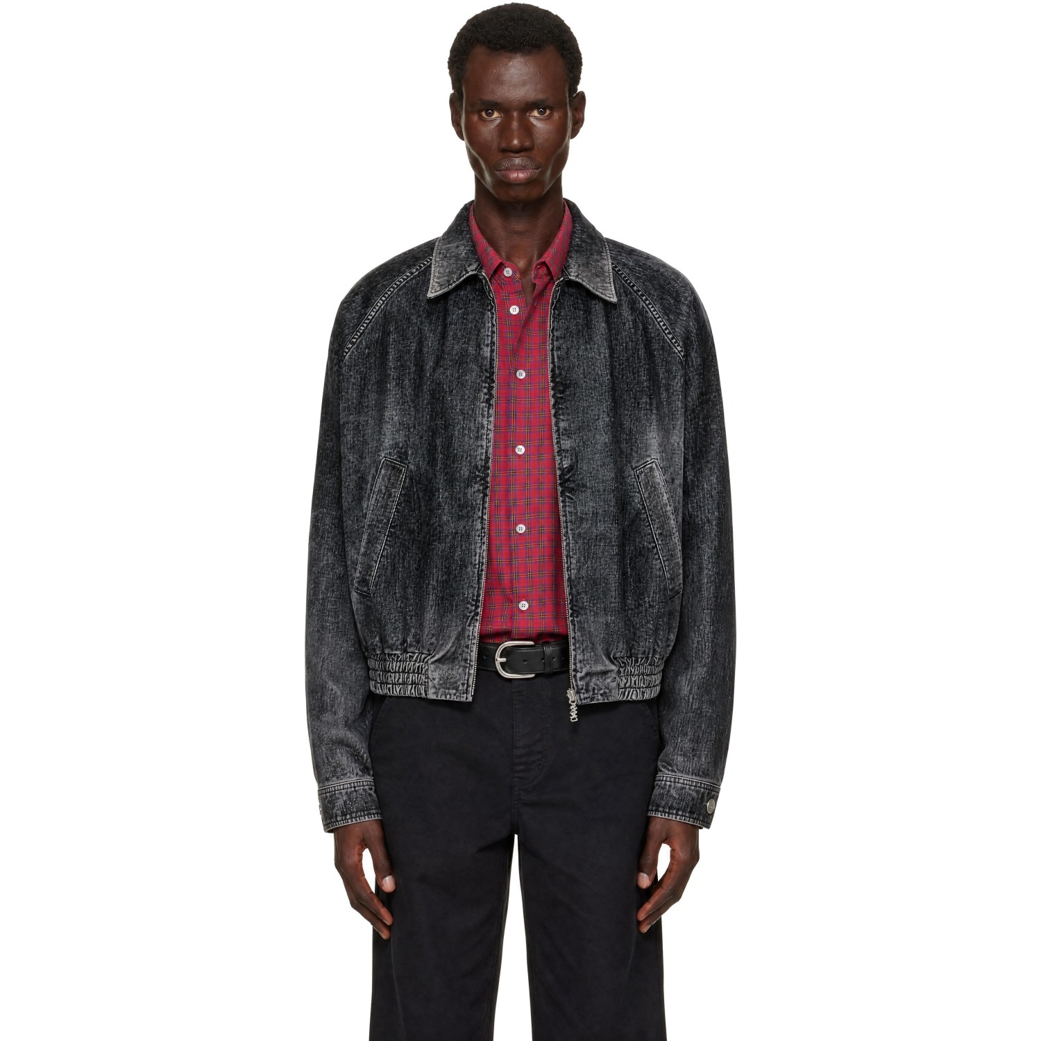Marni Black Flocked Denim Jacket