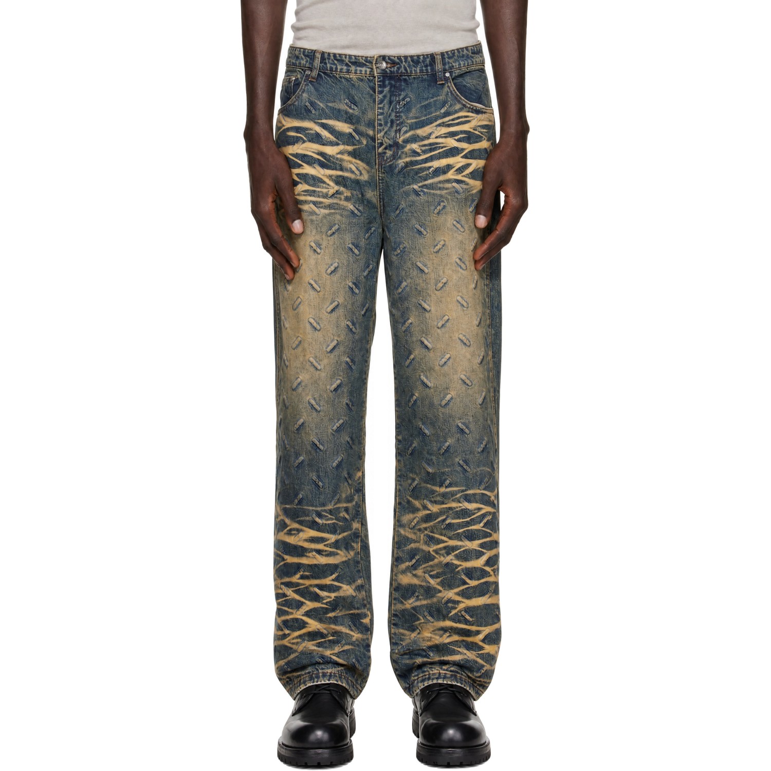 Who Decides War Blue Thread Plate Jeans