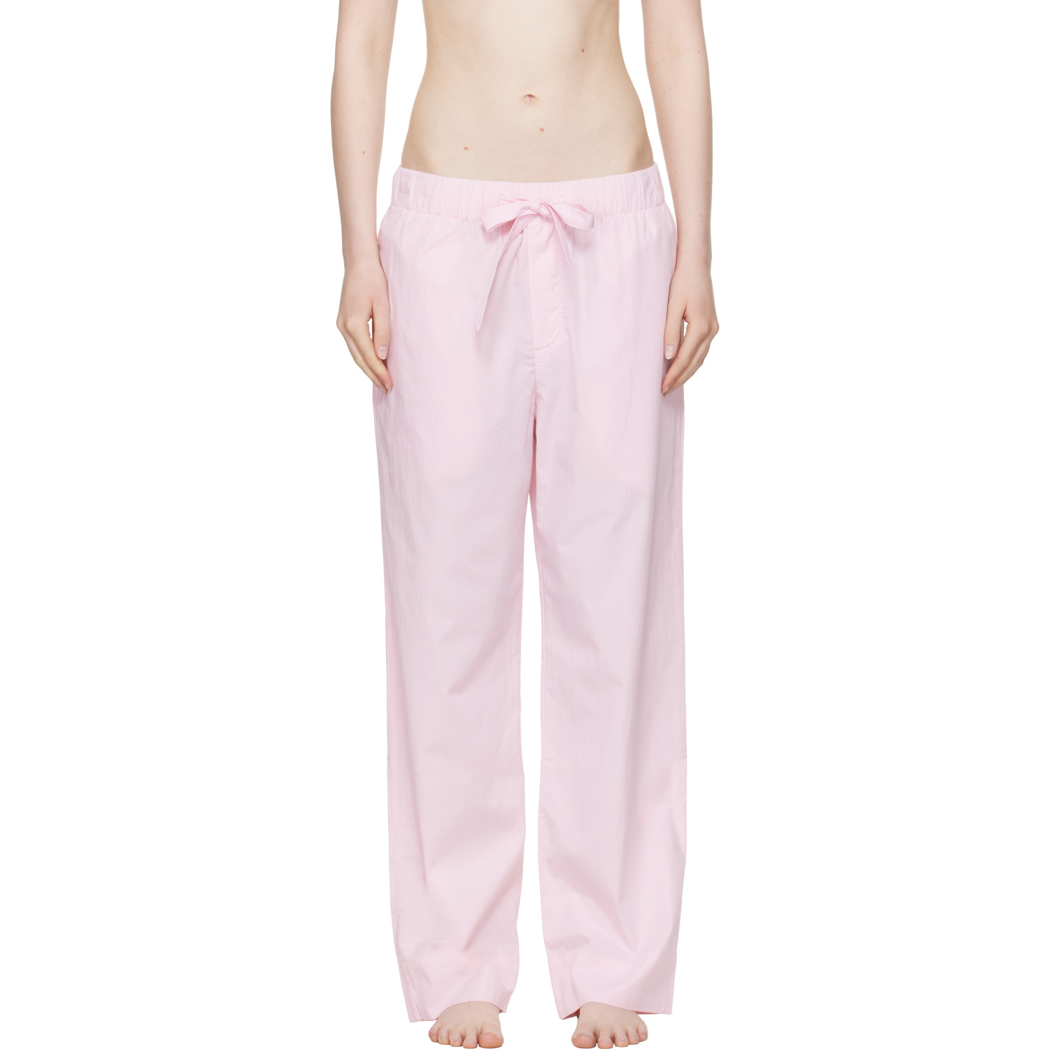 Tekla Pink Poplin Pyjama Pants