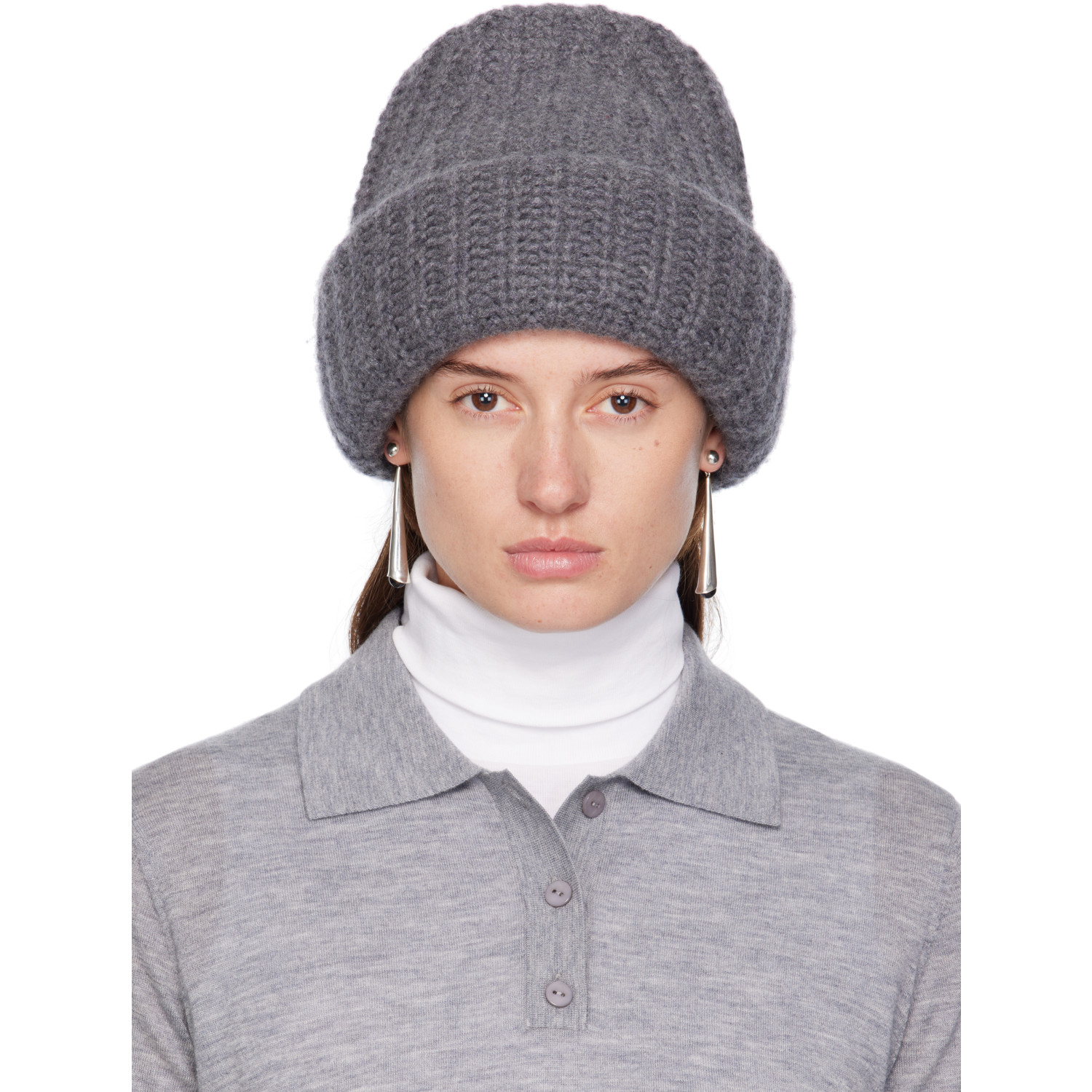 LISA YANG Gray 'The Beatris' Beanie
