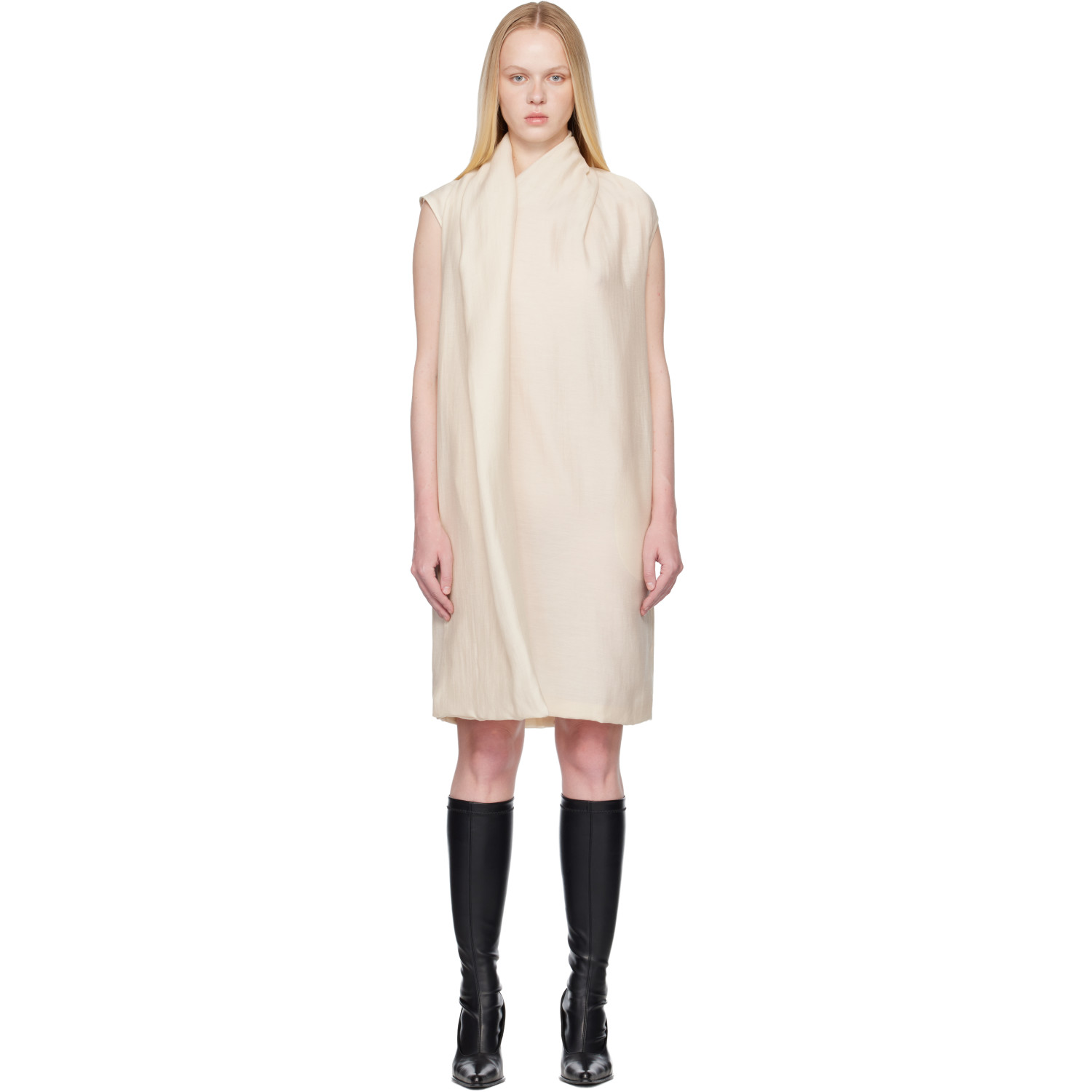 TOTEME Off-White Scarf Midi Dress
