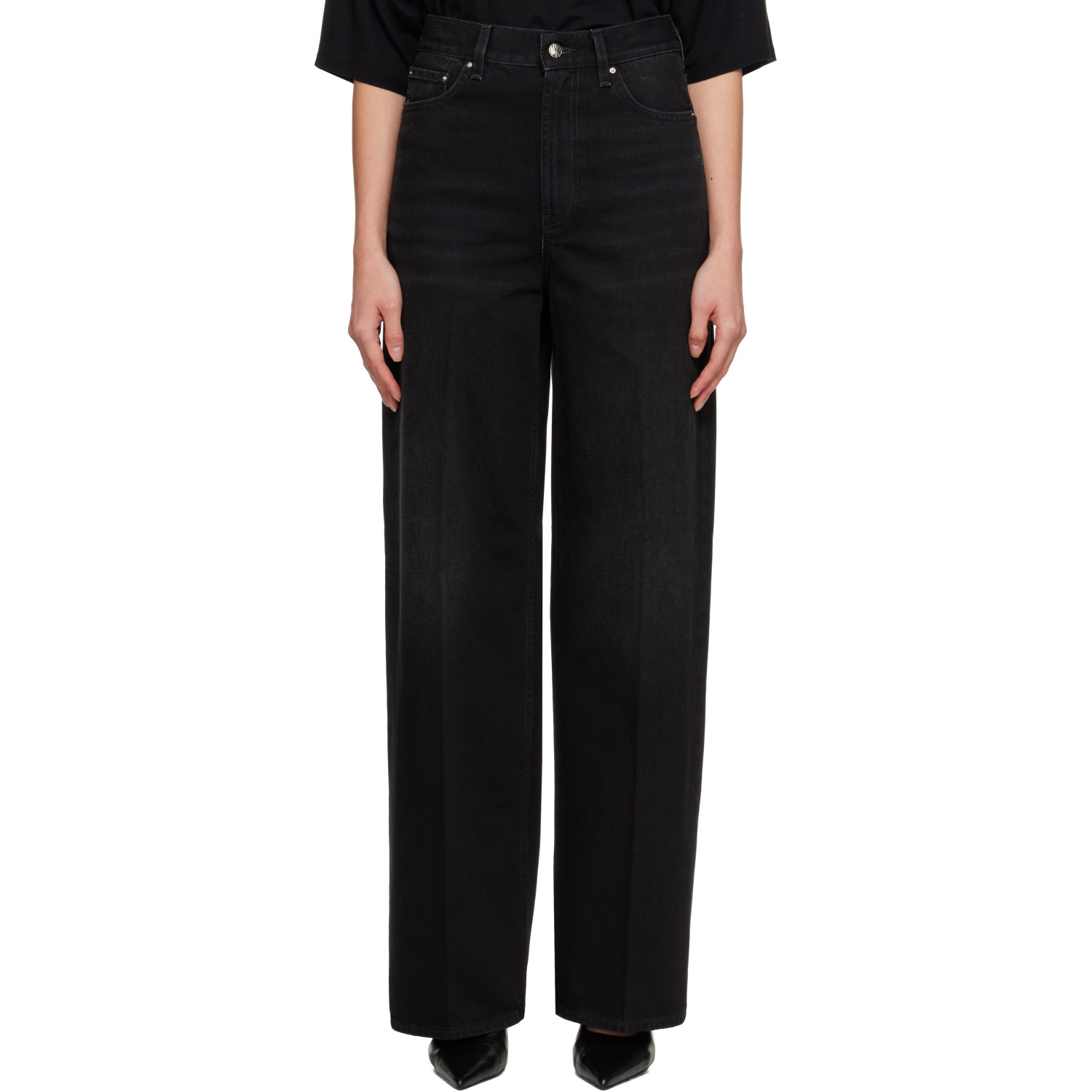 TOTEME Black Wide Leg Jeans
