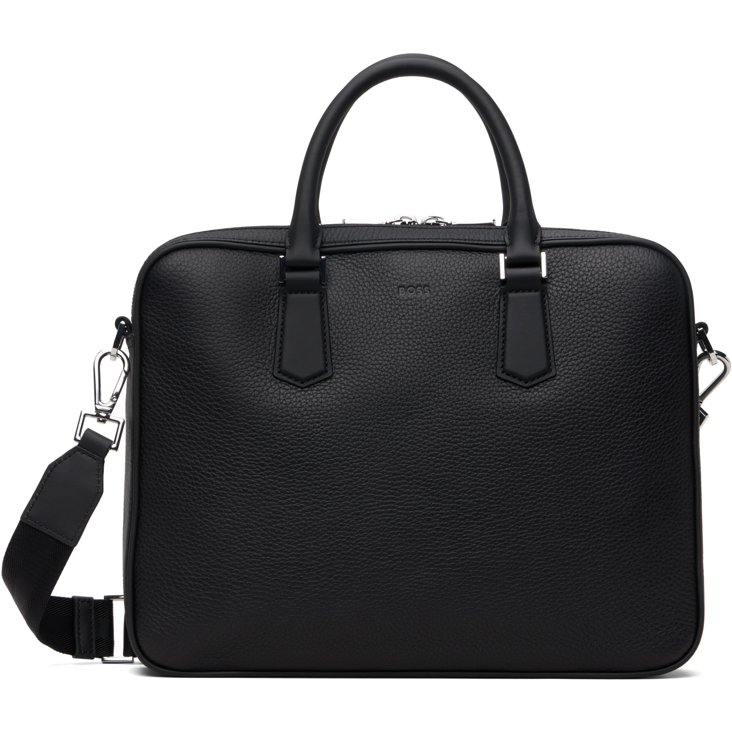 BOSS Black Embossed Logo Document Briefcase