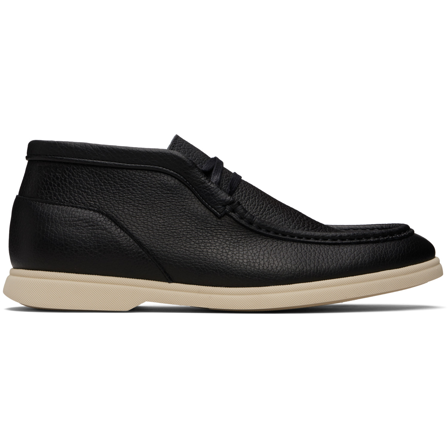 BOSS Black Tumbled Leather Desert Boots
