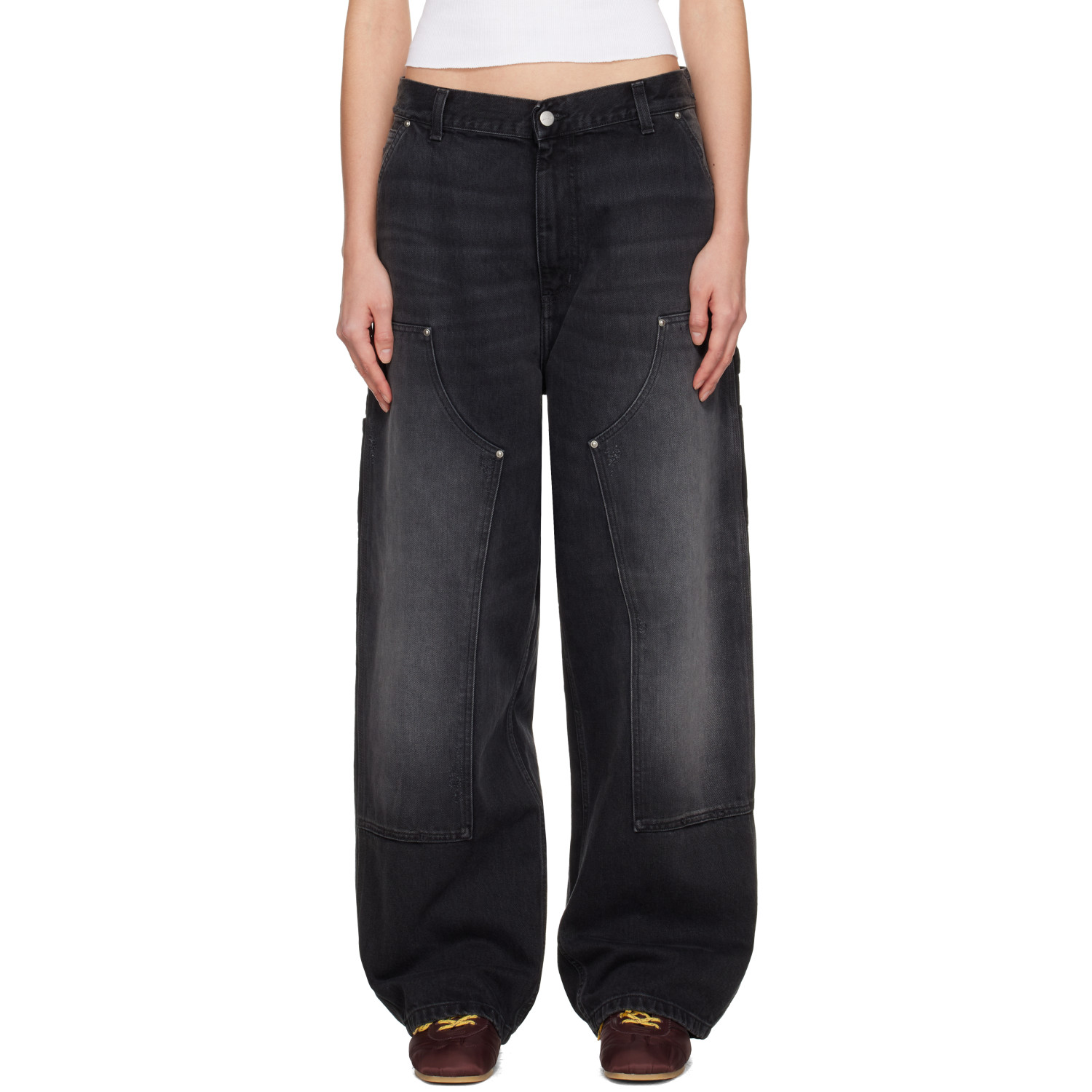 Carhartt Work In Progress Black Brandon Double Knee Jeans