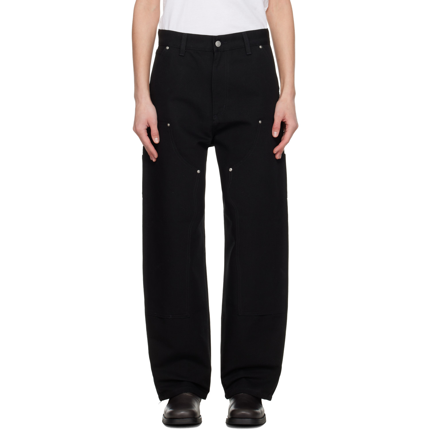 Carhartt Work In Progress Black Brandon Double Knee Jeans