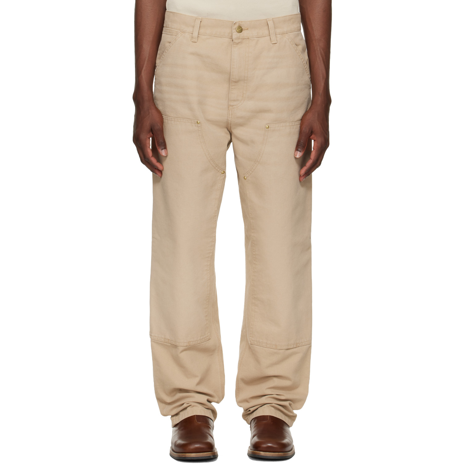 Carhartt WIP: Carhartt Work In Progress Beige Double Knee Trousers