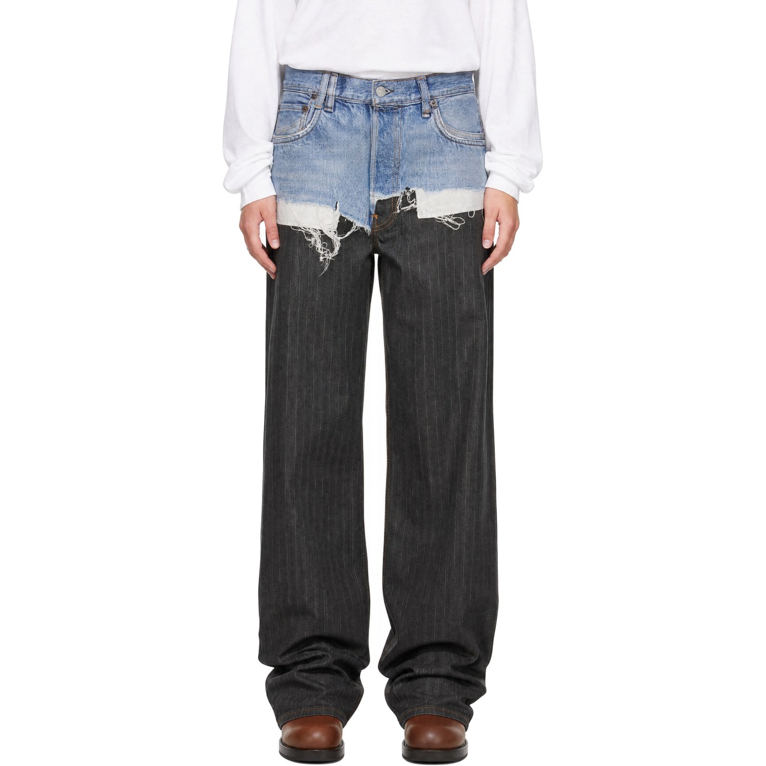 Acne Studios Blue & Gray Trompe-L'oeil 1981 Jeans