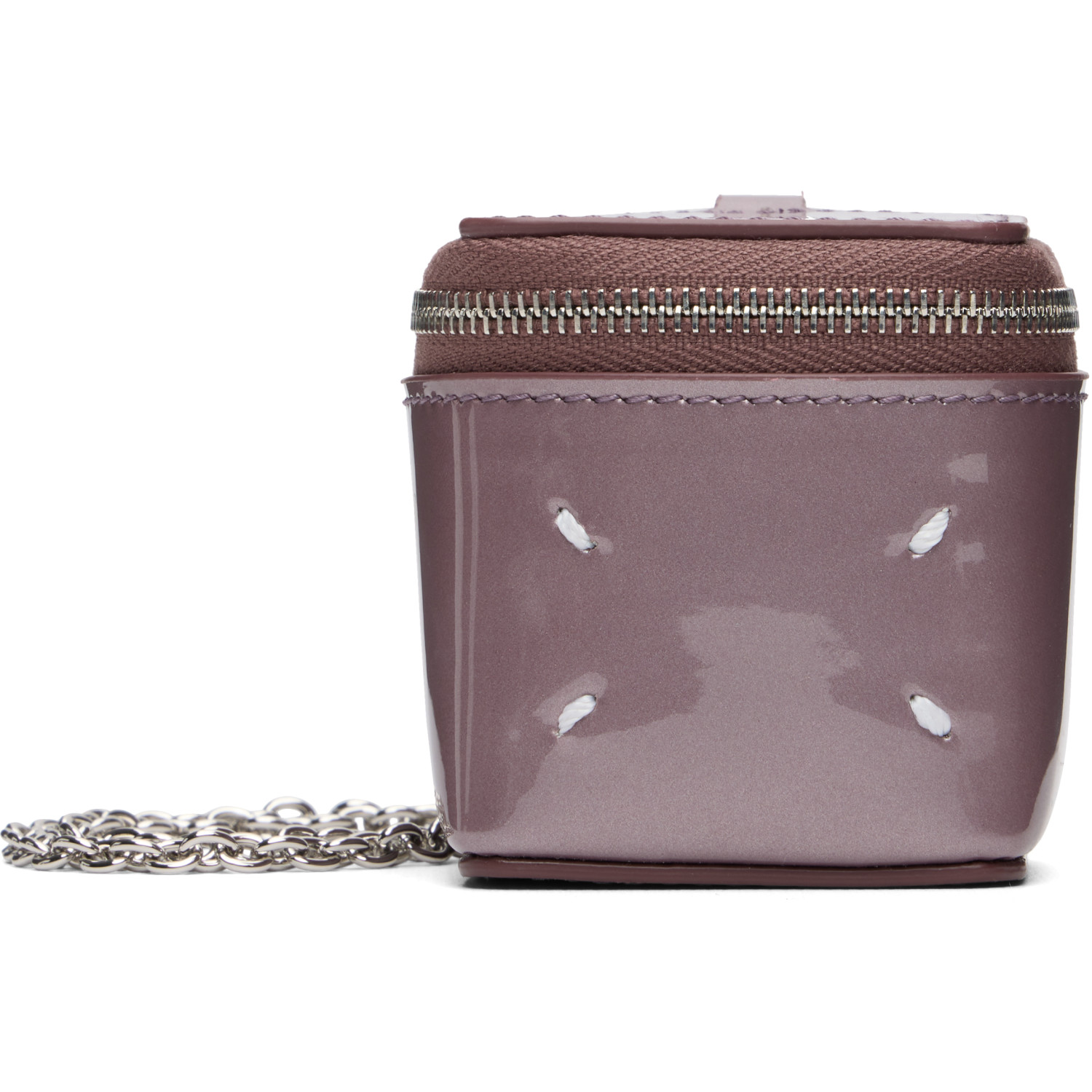 Maison Margiela Purple Mini Cube Chain Bag
