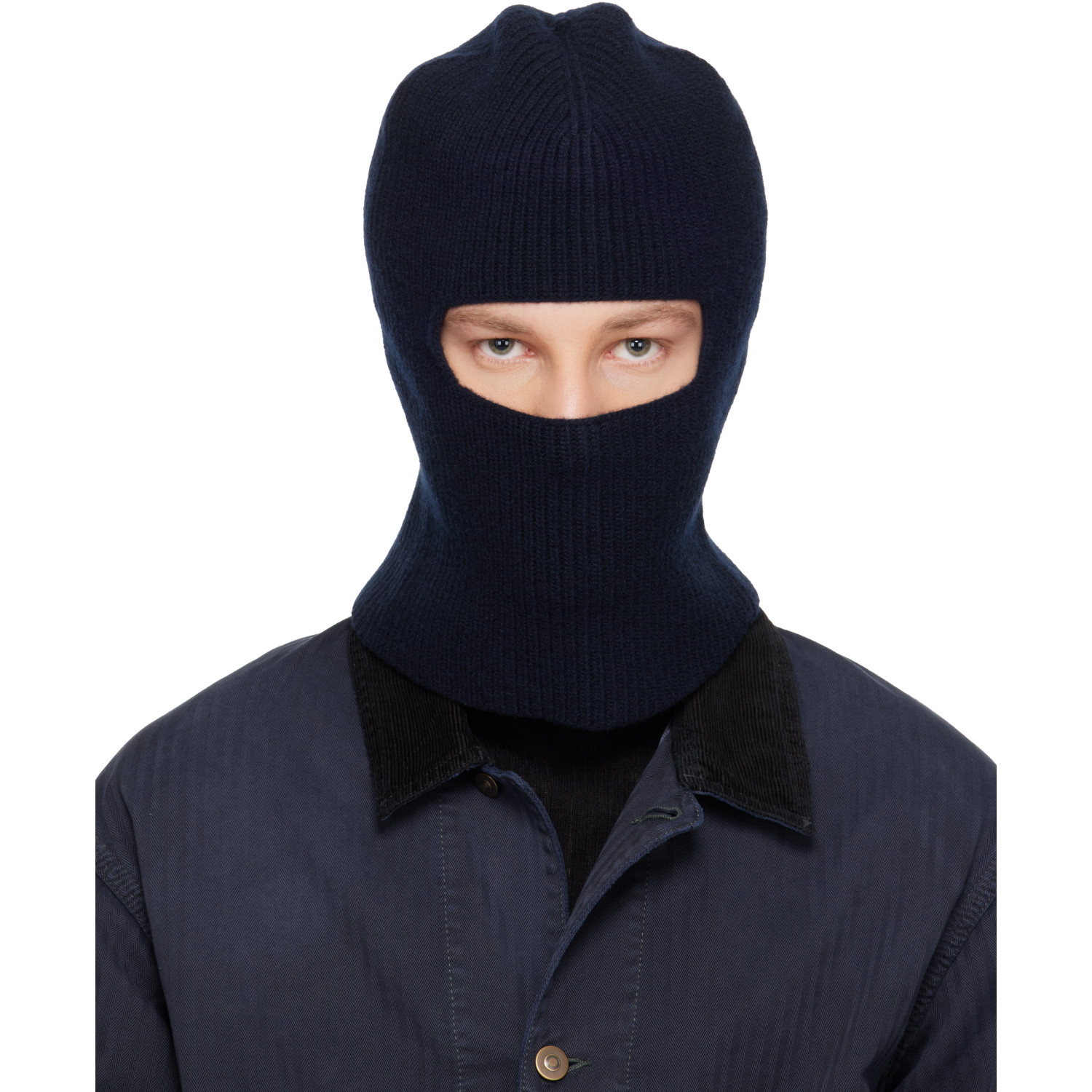 Maison Margiela Navy Virgin Wool Balaclava