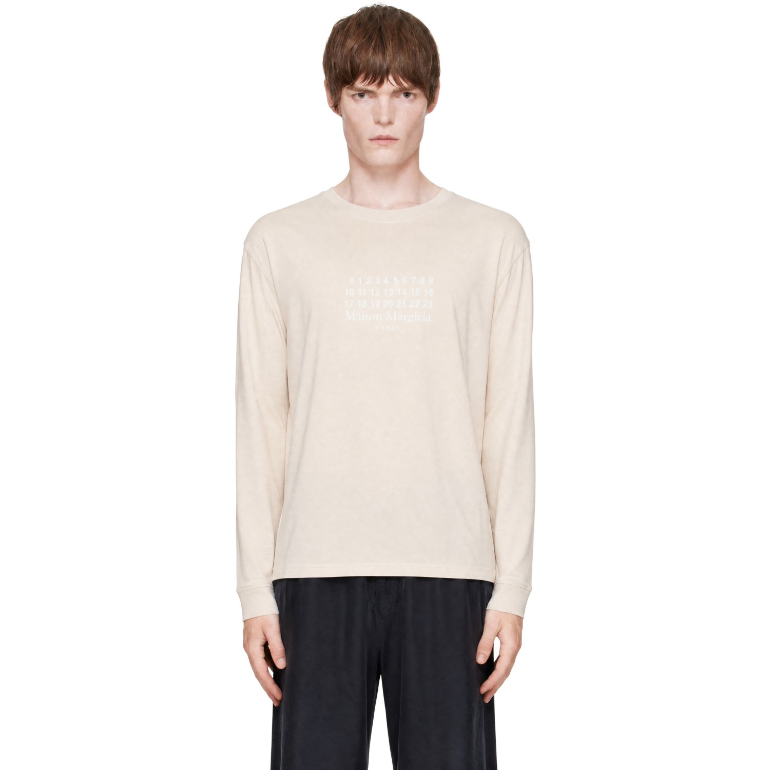 Maison Margiela Beige Logo T-shirt