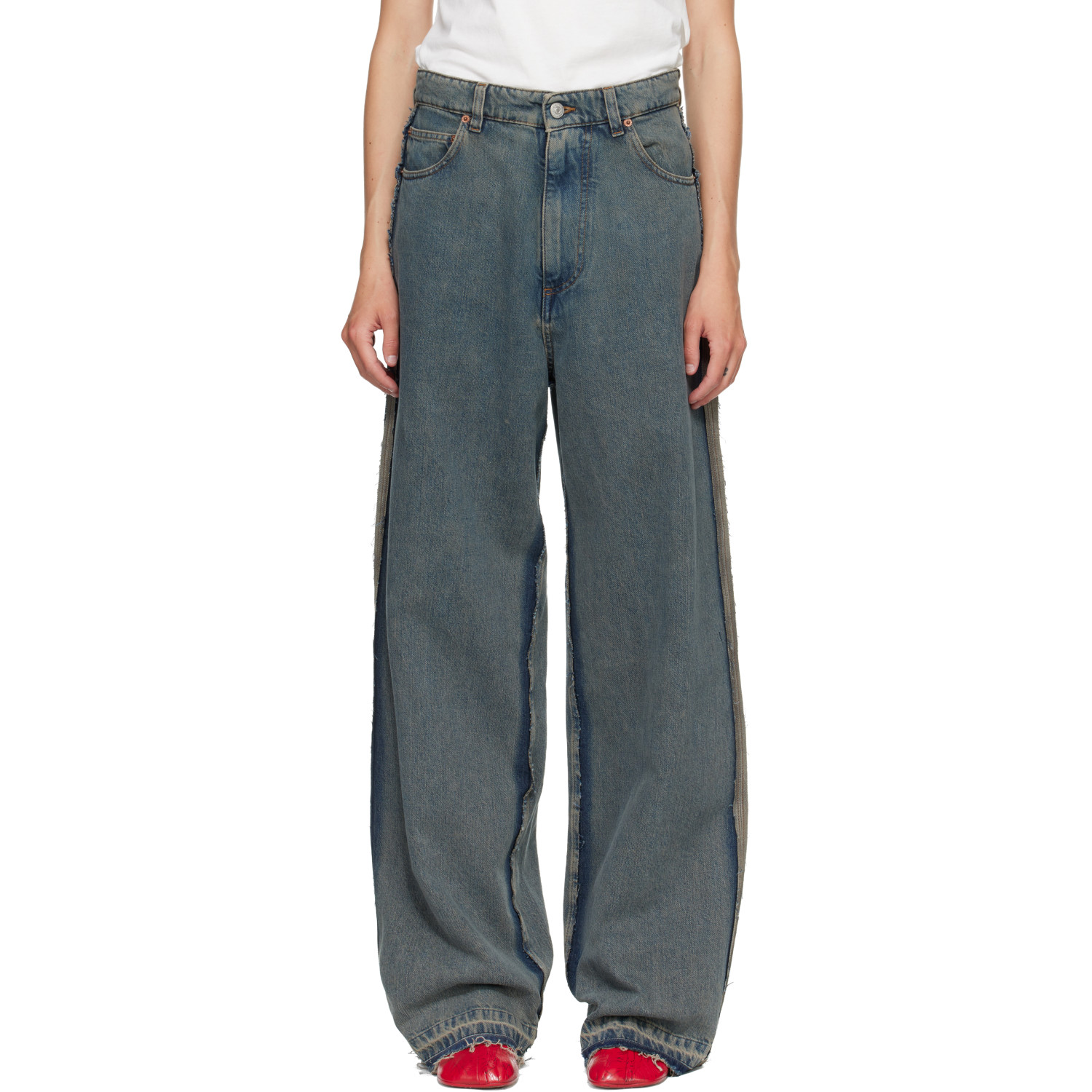 MM6 Maison Margiela Blue 5-Pocket Jeans