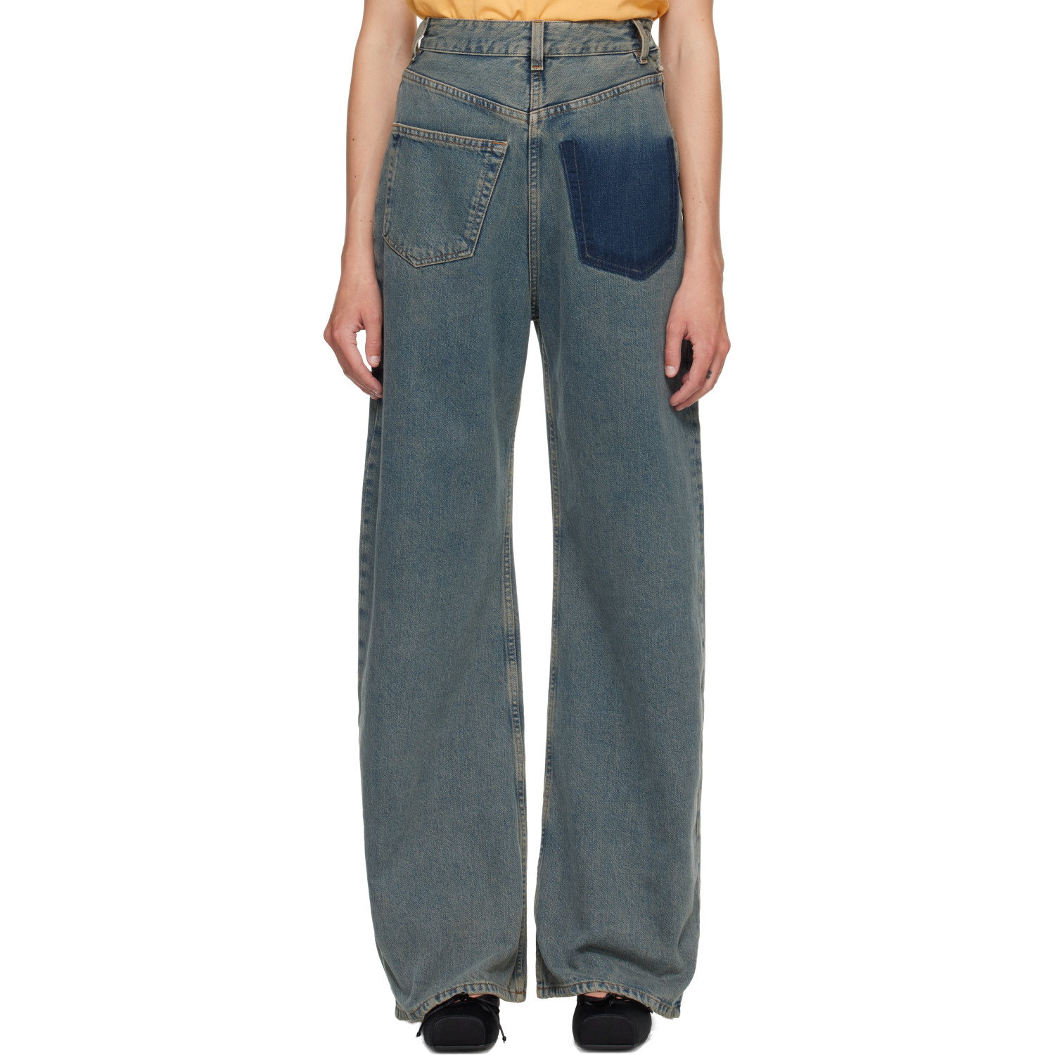 MM6 Maison Margiela Blue Back-To-Back Jeans