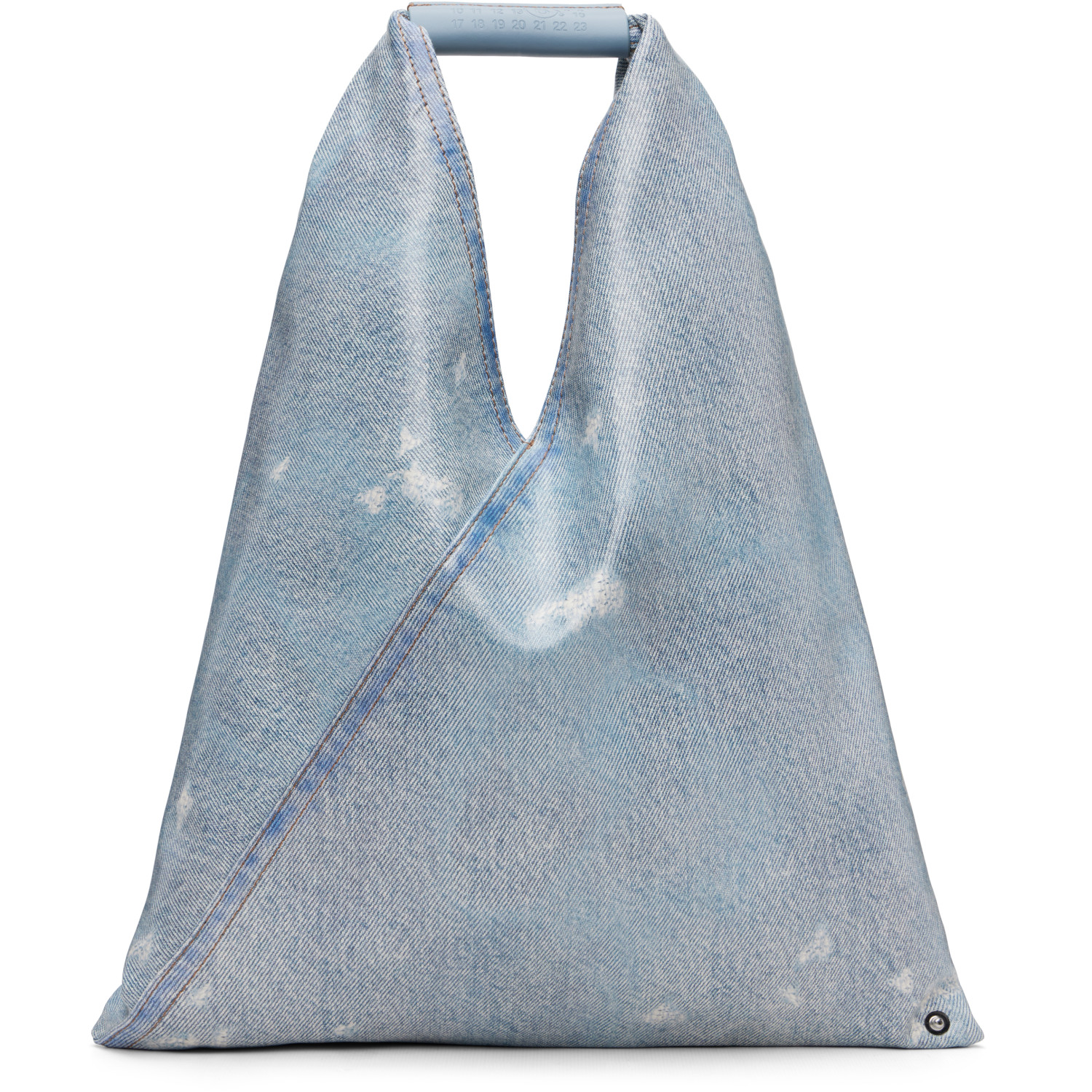 MM6 Maison Margiela Blue Small Triangle Tote