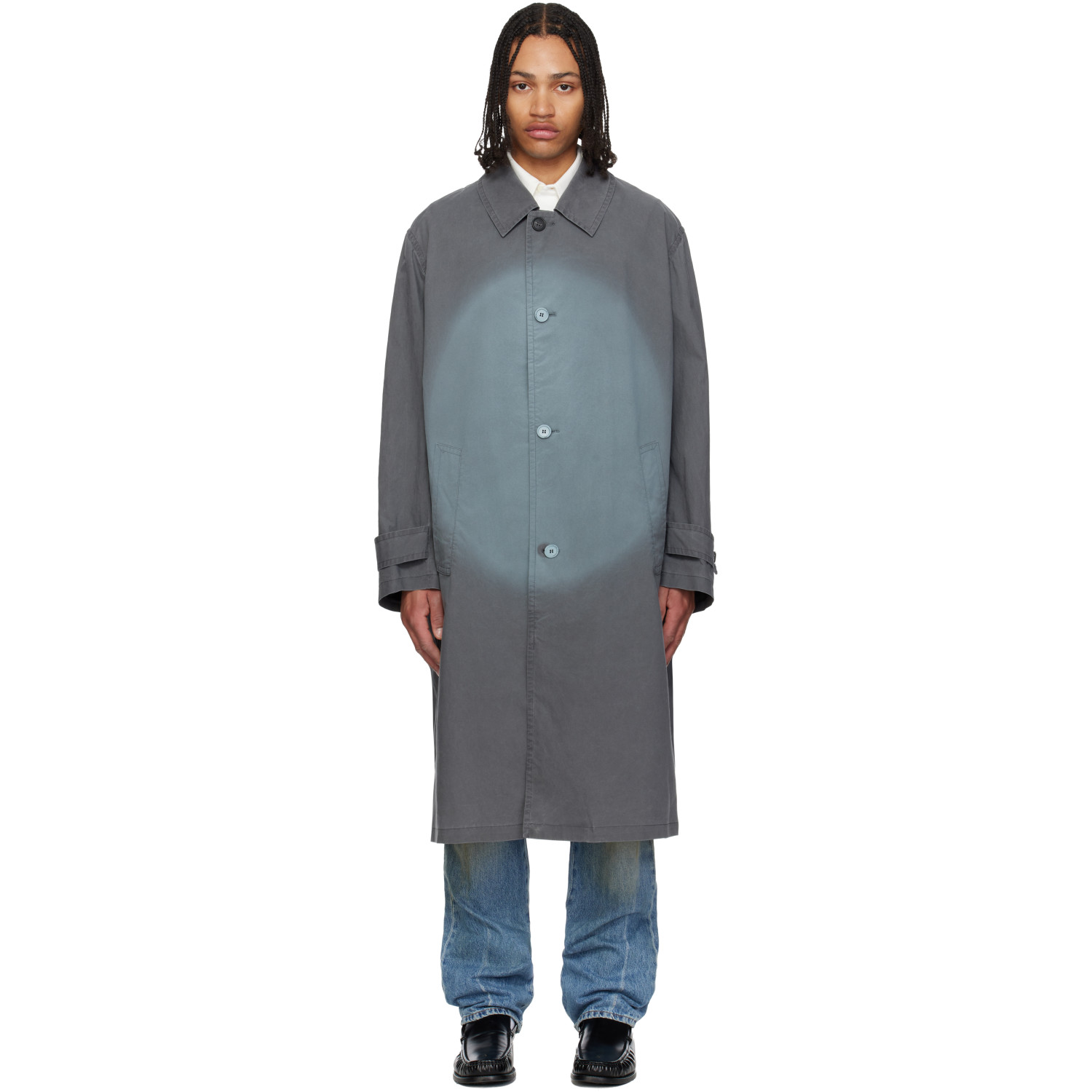 MM6 Maison Margiela Gray Spotlight Fading Coat