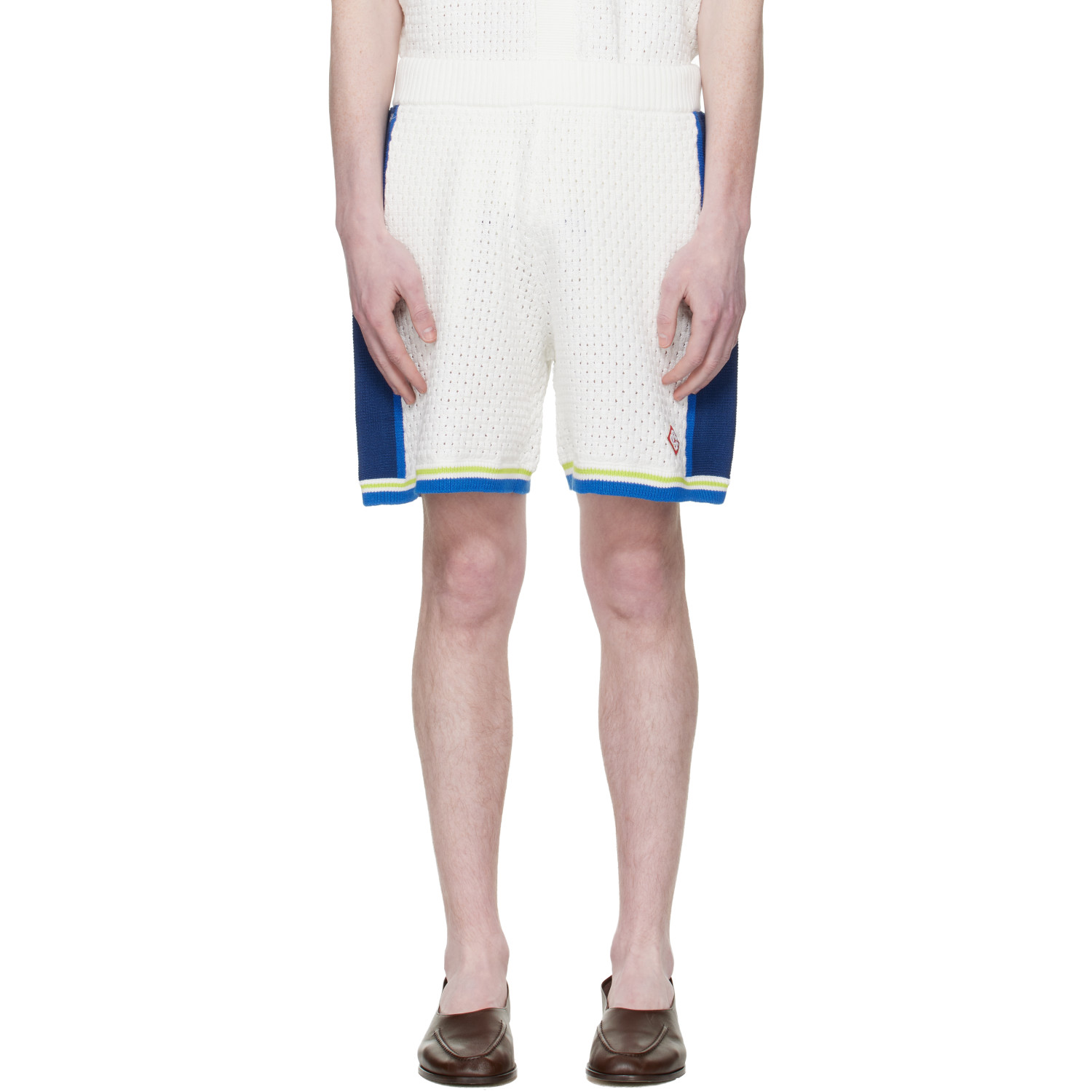 Casablanca Off-White Crochet Shorts