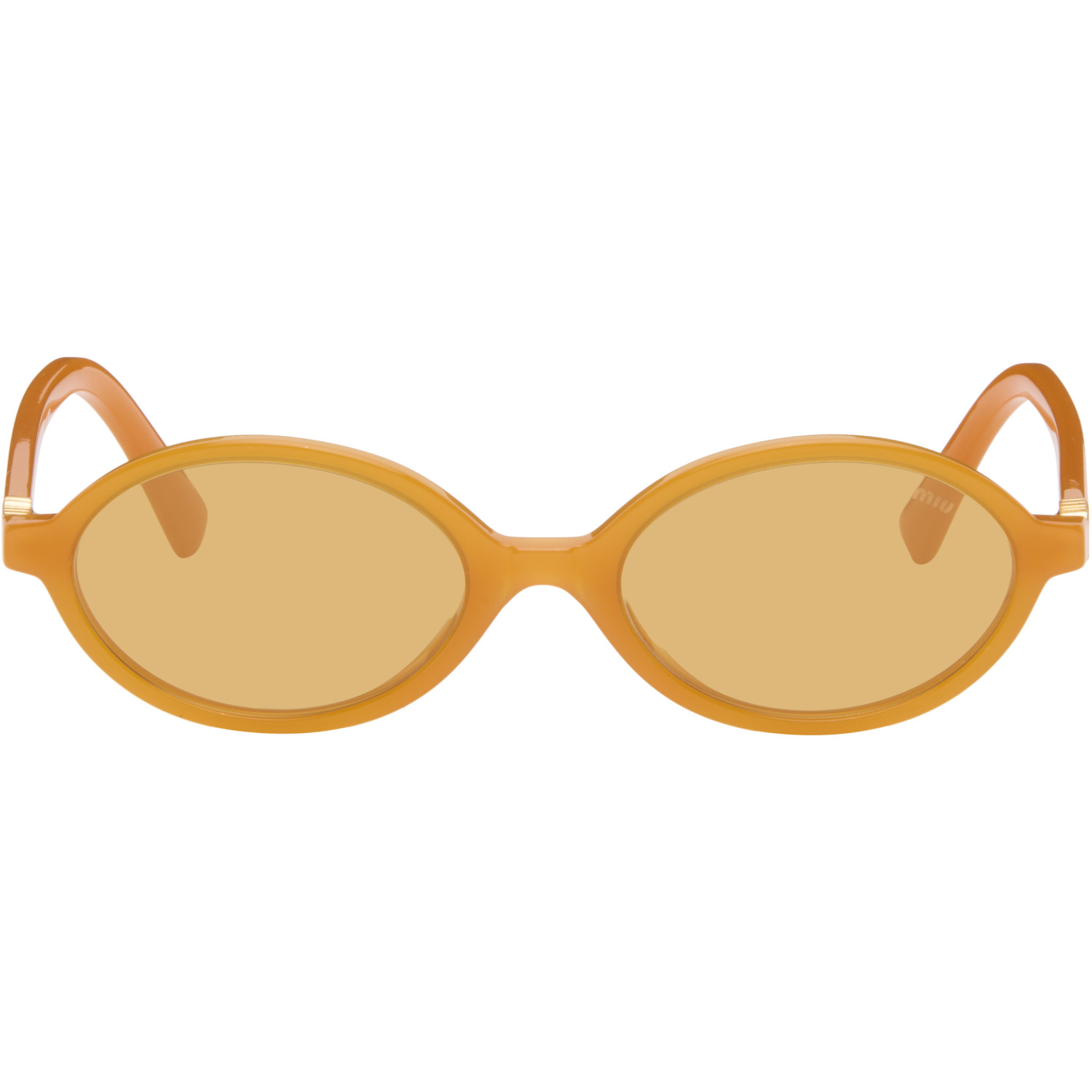 Miu Miu Eyewear Orange Miu Regard Sunglasses