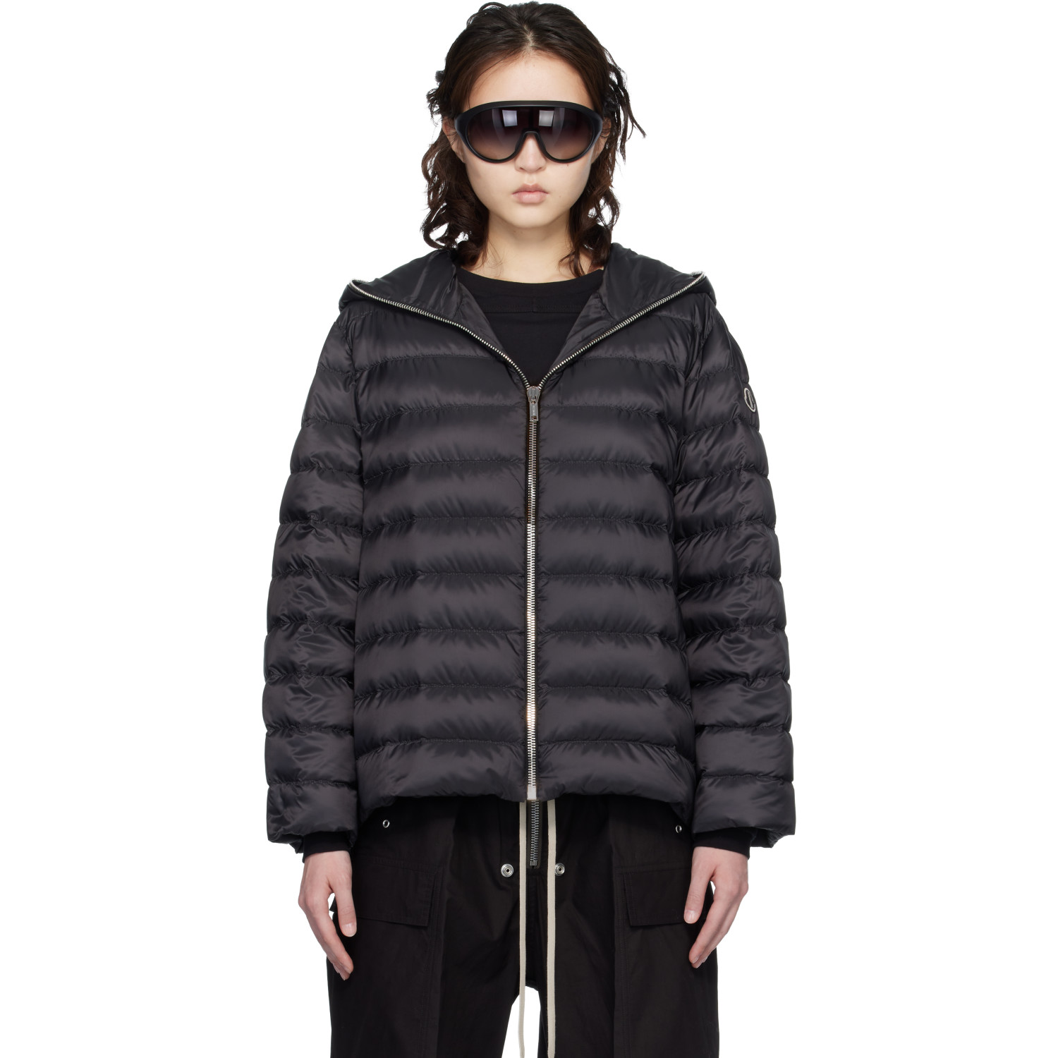 Rick Owens Moncler + Rick Owens Black Ziplock Down Jacket