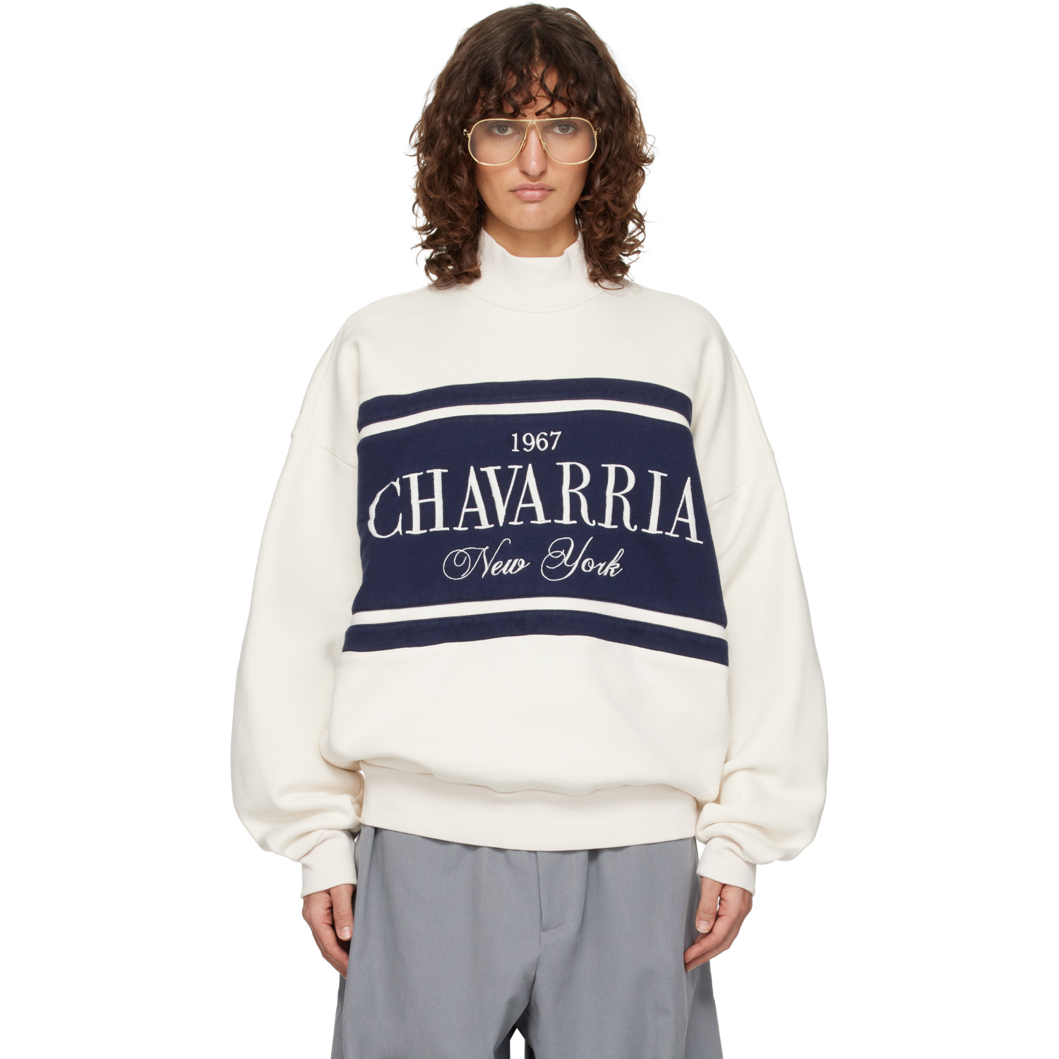 WILLY CHAVARRIA Off-White 'Chavarria' Stripe Gilroy Sweatshirt