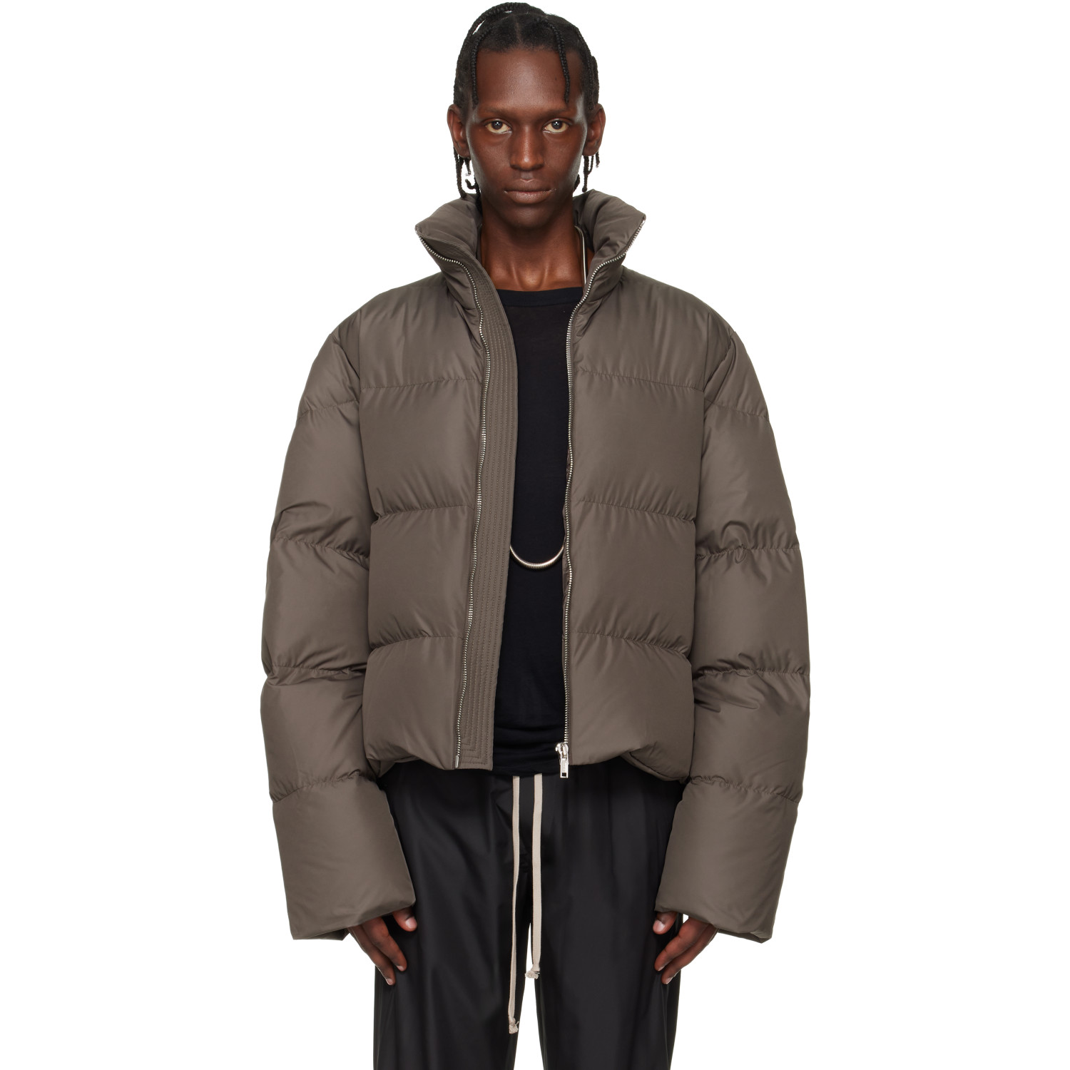 Rick Owens Moncler + Rick Owens Gray Cyclopic Down Jacket