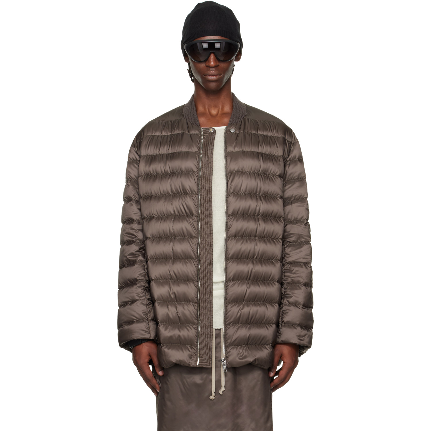 Rick Owens Moncler + Rick Owens Brown Flight Parka Jacket