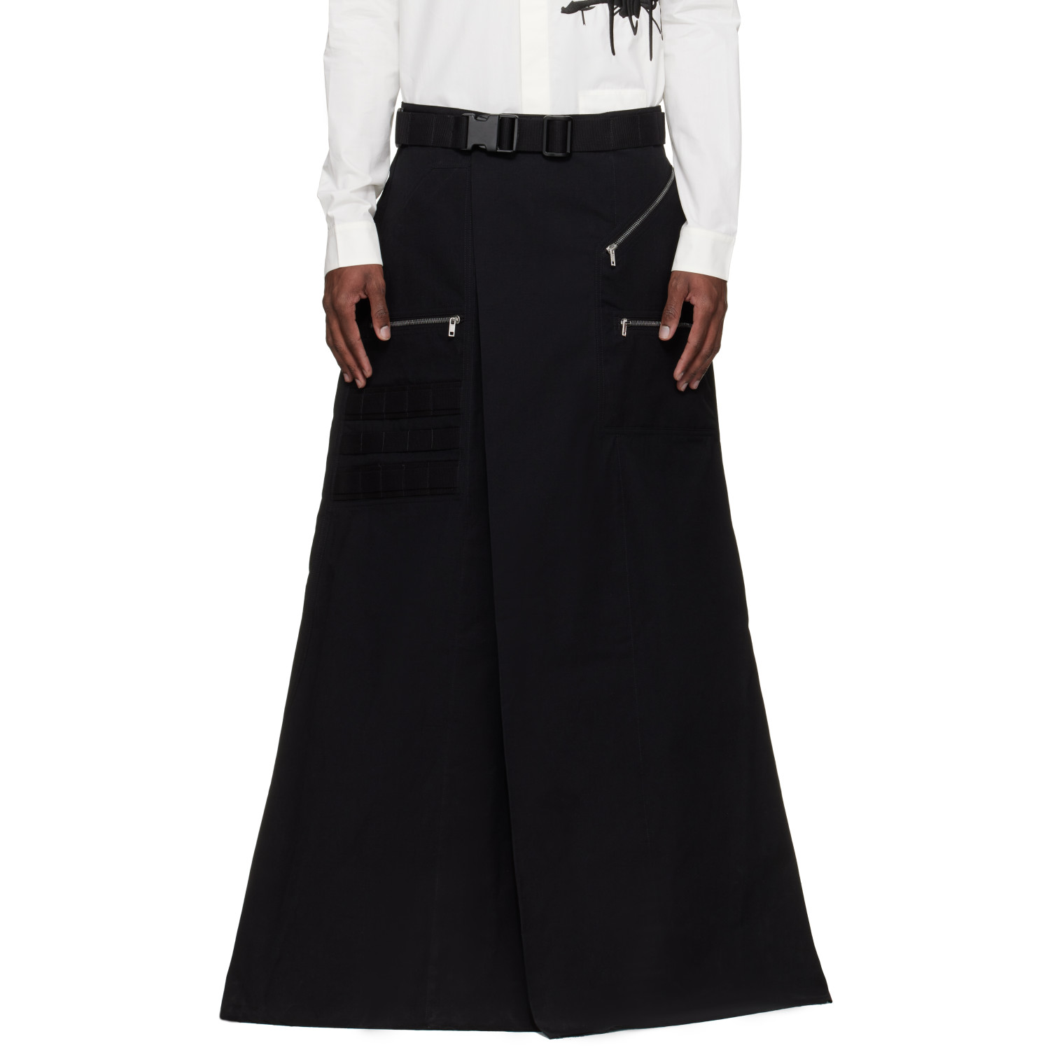 Rick Owens Black Temple Odetta Cargo Skirt