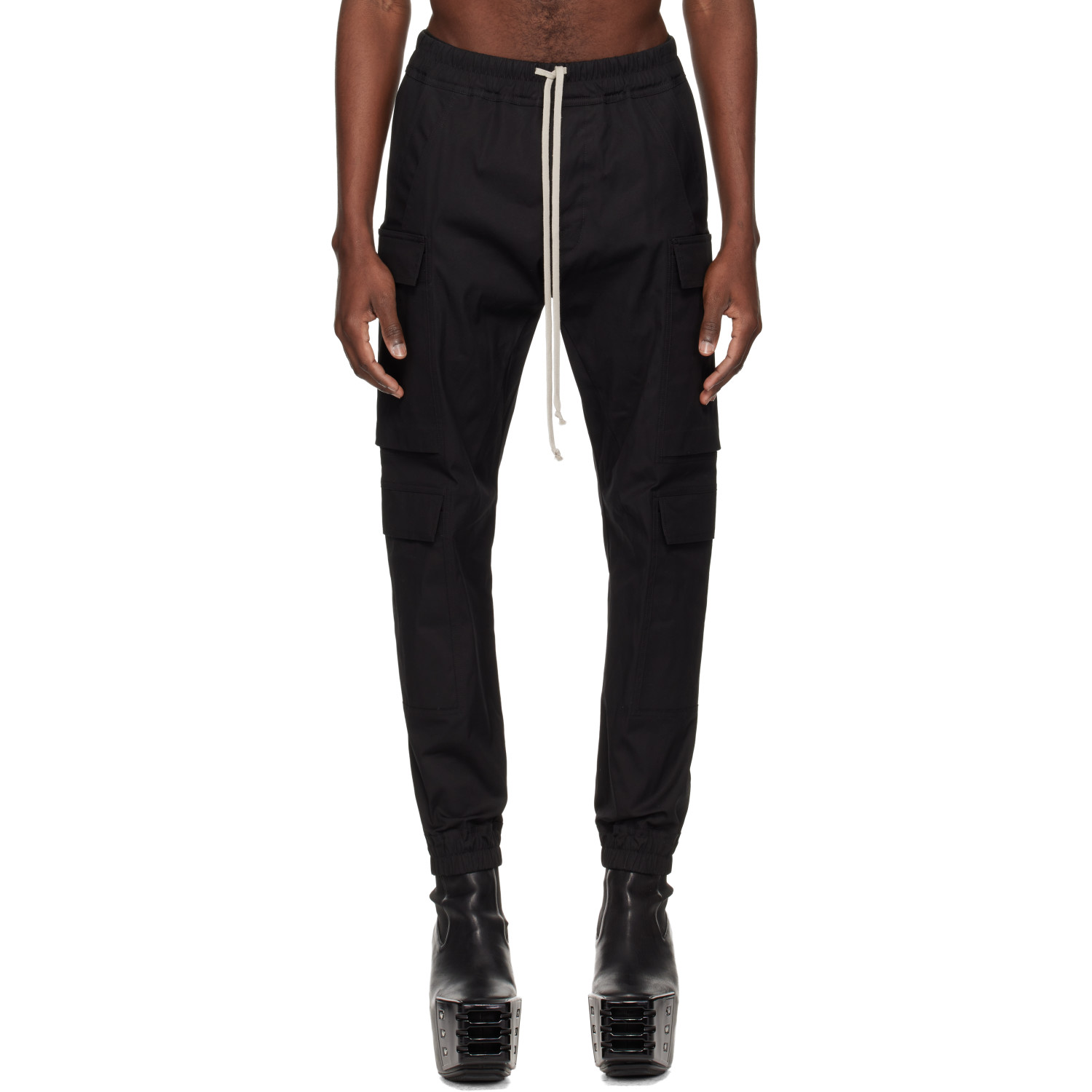 Rick Owens Black Temple Mastodon Megacargo Pants