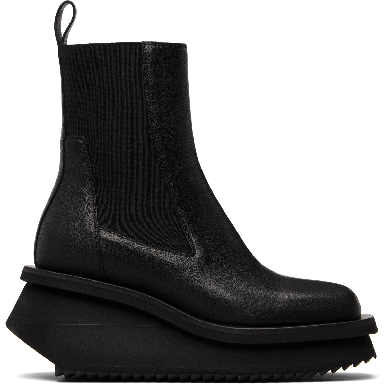 Rick Owens Black Temple Low Factory Beatle Chelsea Boots