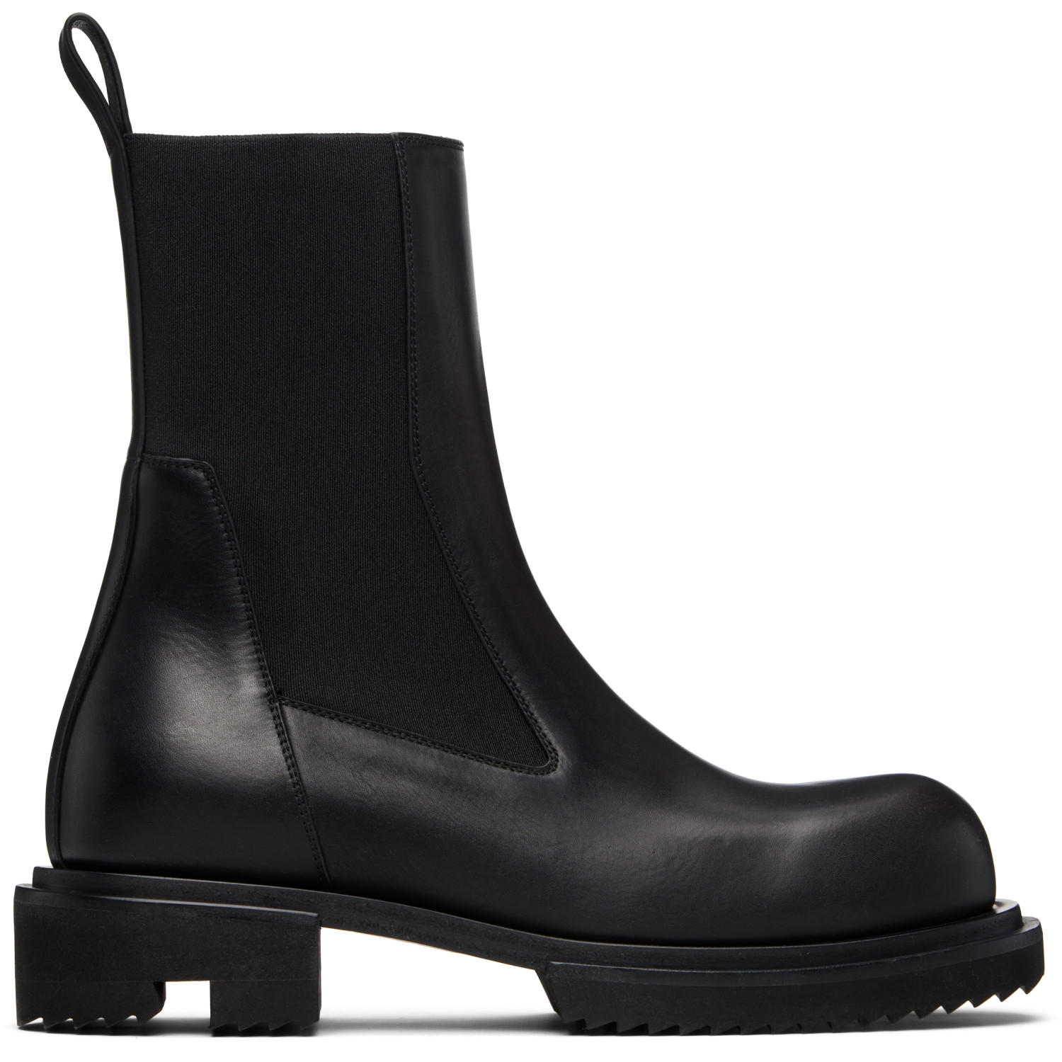 Rick Owens Black Temple Beatle Gabe Chelsea Boots