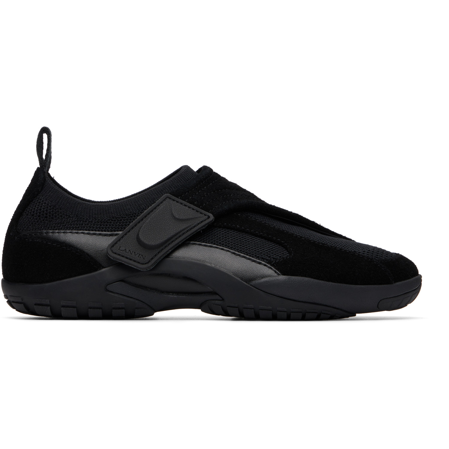 Lanvin Black LNV1 Knit & Suede Sneakers