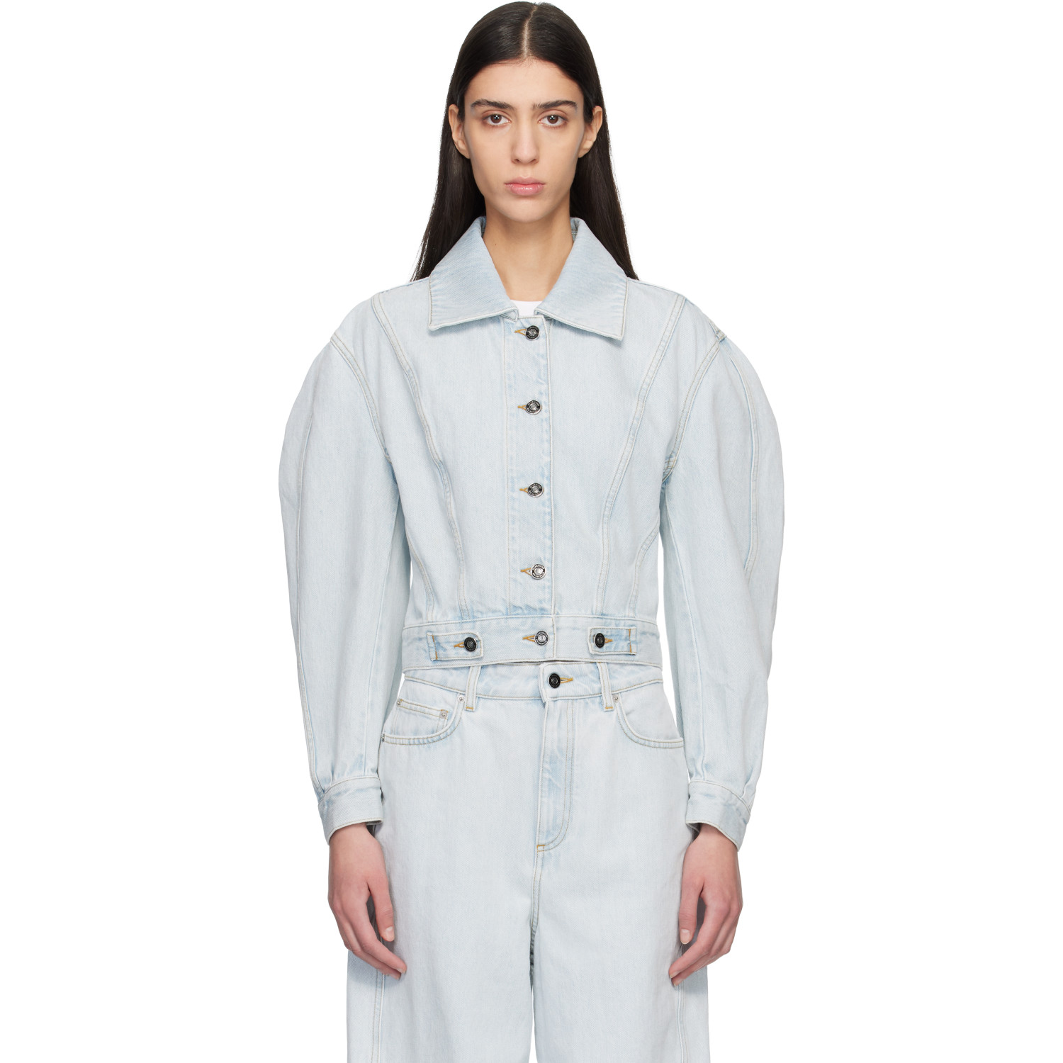 Givenchy Blue Back-To-Front Cocoon Denim Jacket