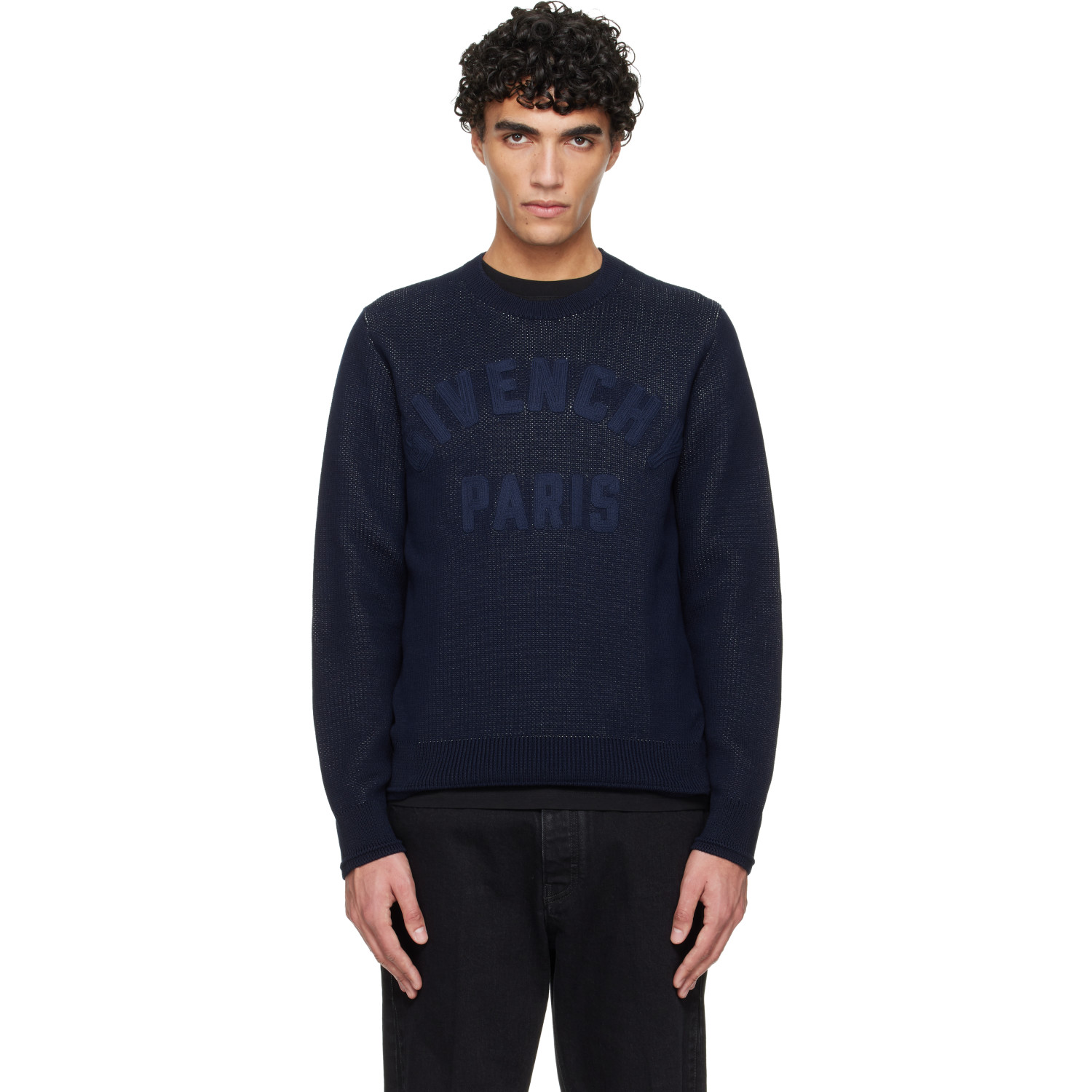 Givenchy Navy Crewneck Sweater