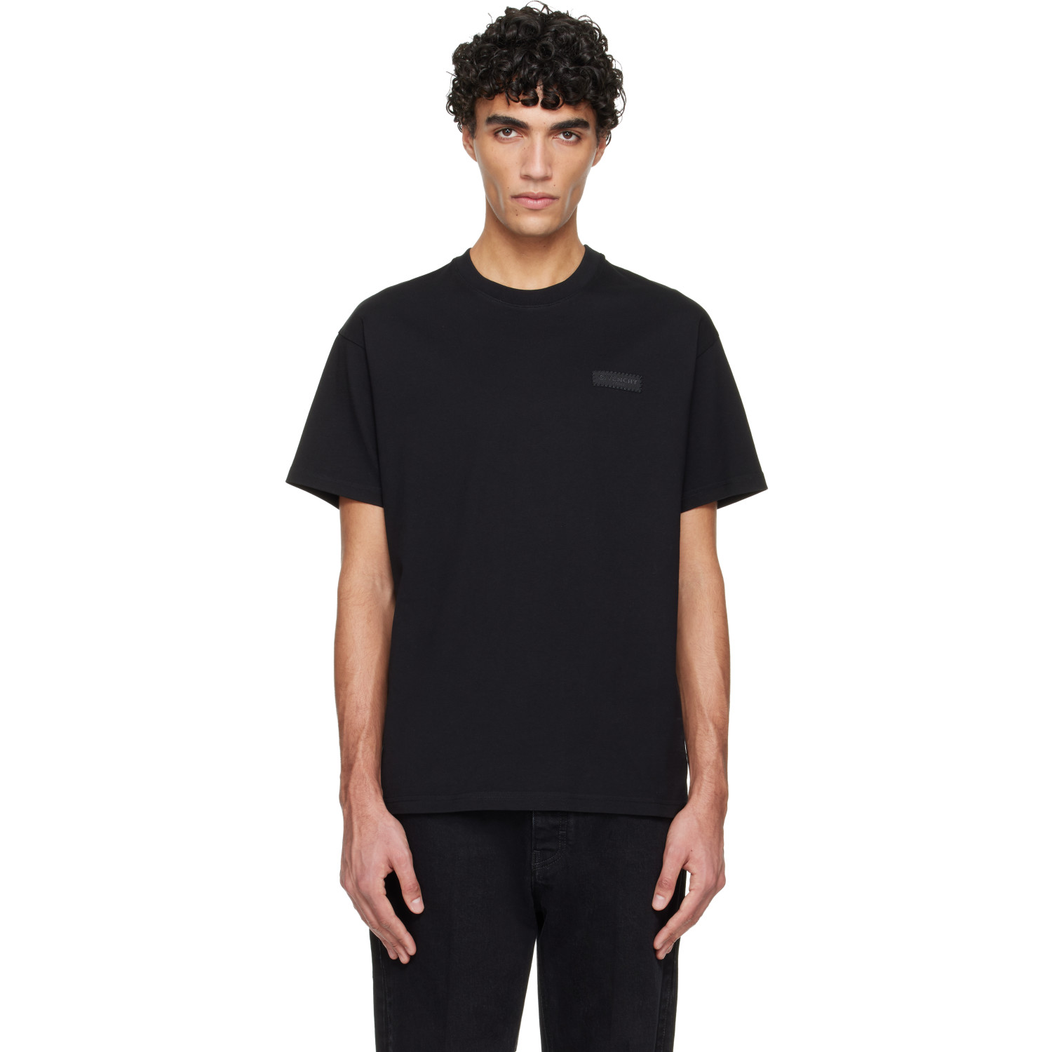 Givenchy Black 'GIVENCHY Paris' Gros Grain T-shirt