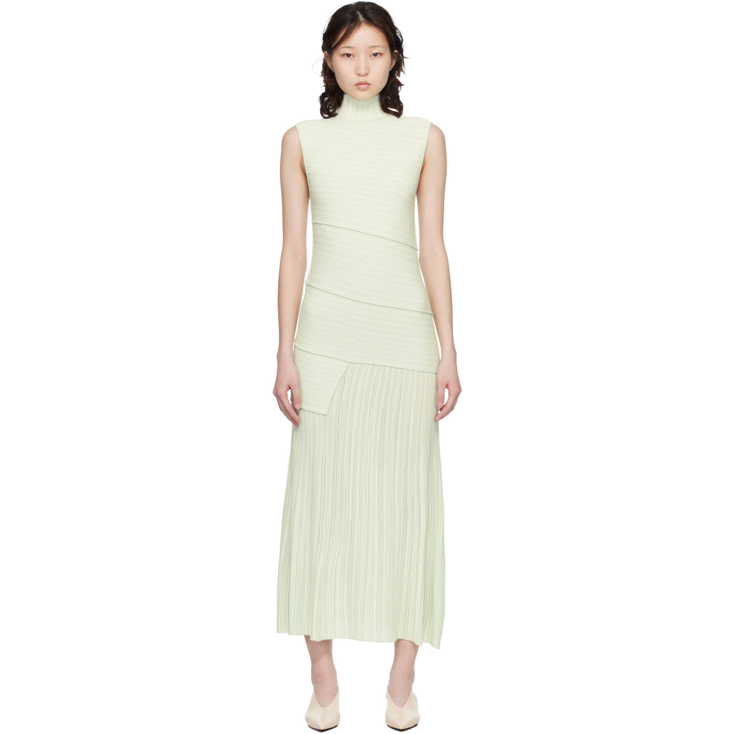 Proenza Schouler Green Federica Midi Dress