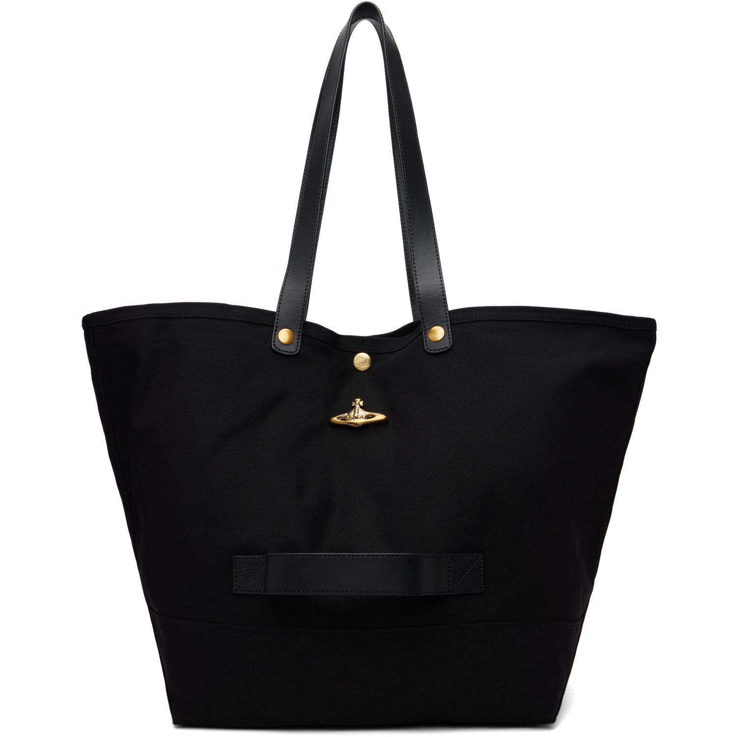 Vivienne Westwood Black Utility Small Shopper Tote