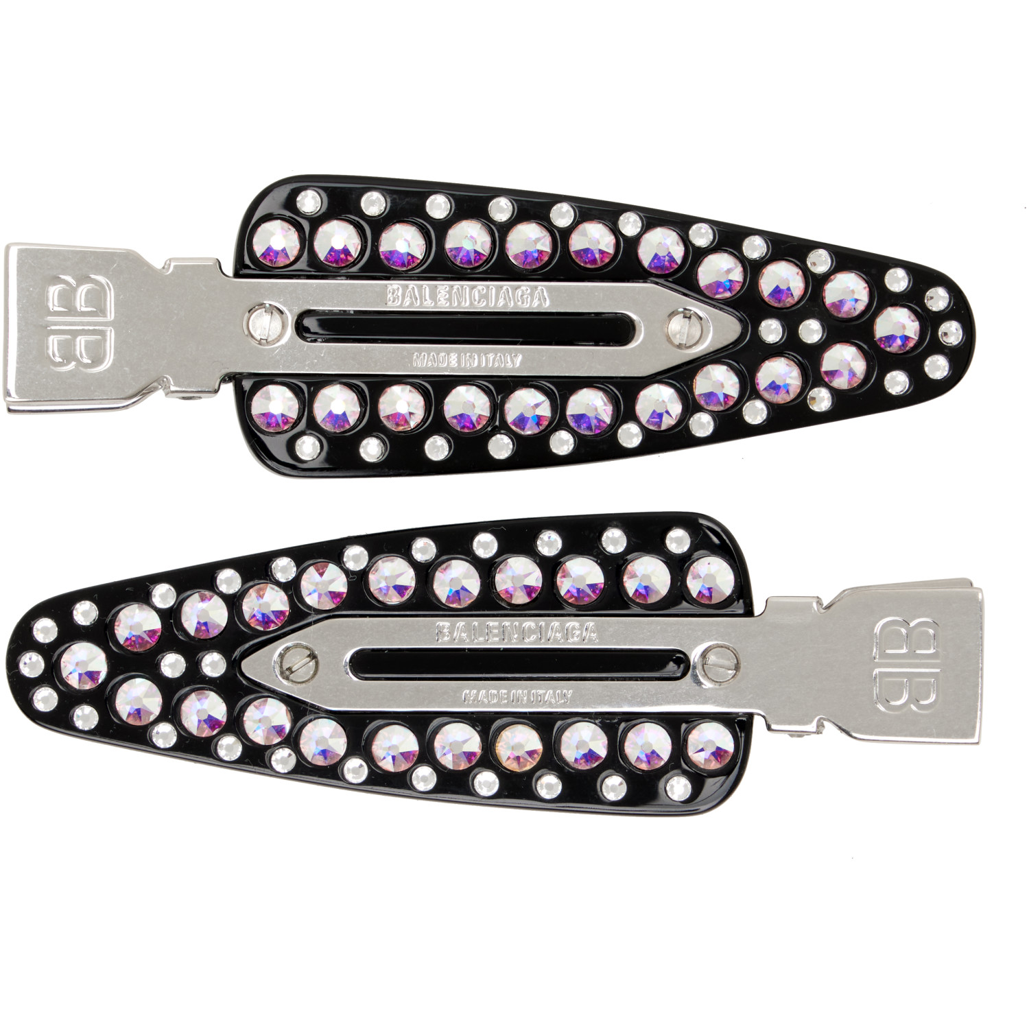 Balenciaga Two-Pack Black Salon BB Hair Clips