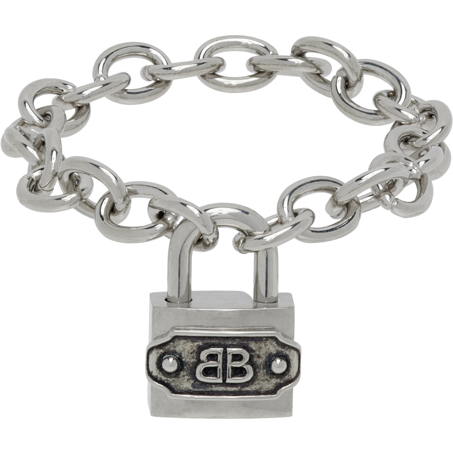 Balenciaga BB Padlock Bracelet