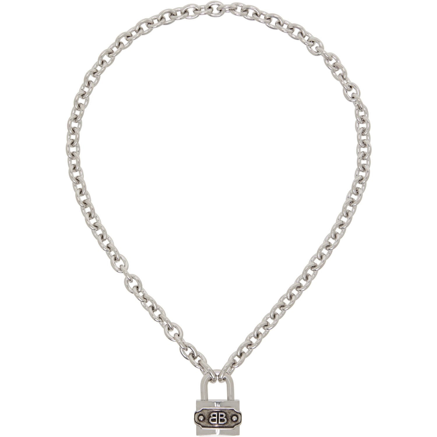 Balenciaga Bb Padlock Necklace