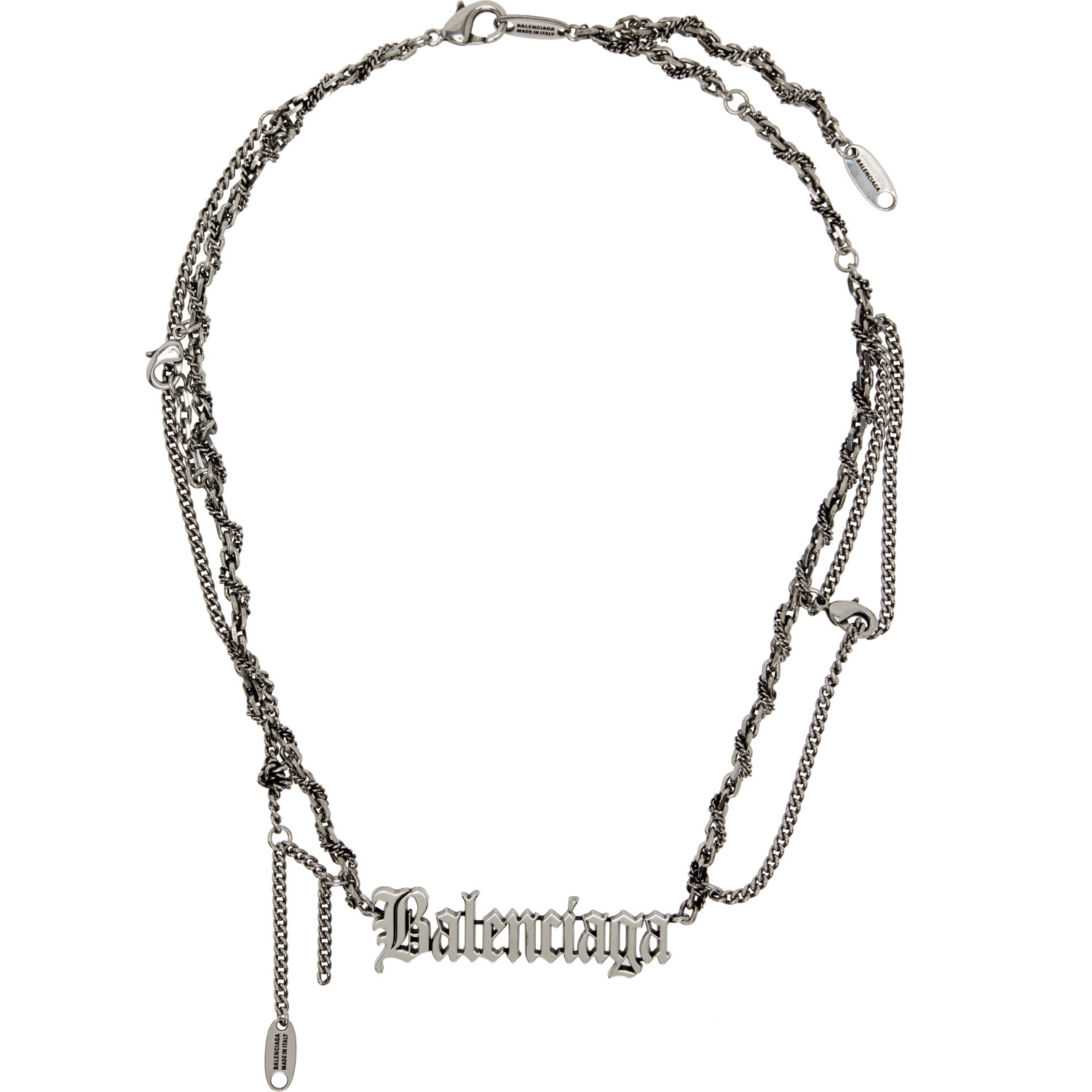 Balenciaga Typo Destroyed Necklace