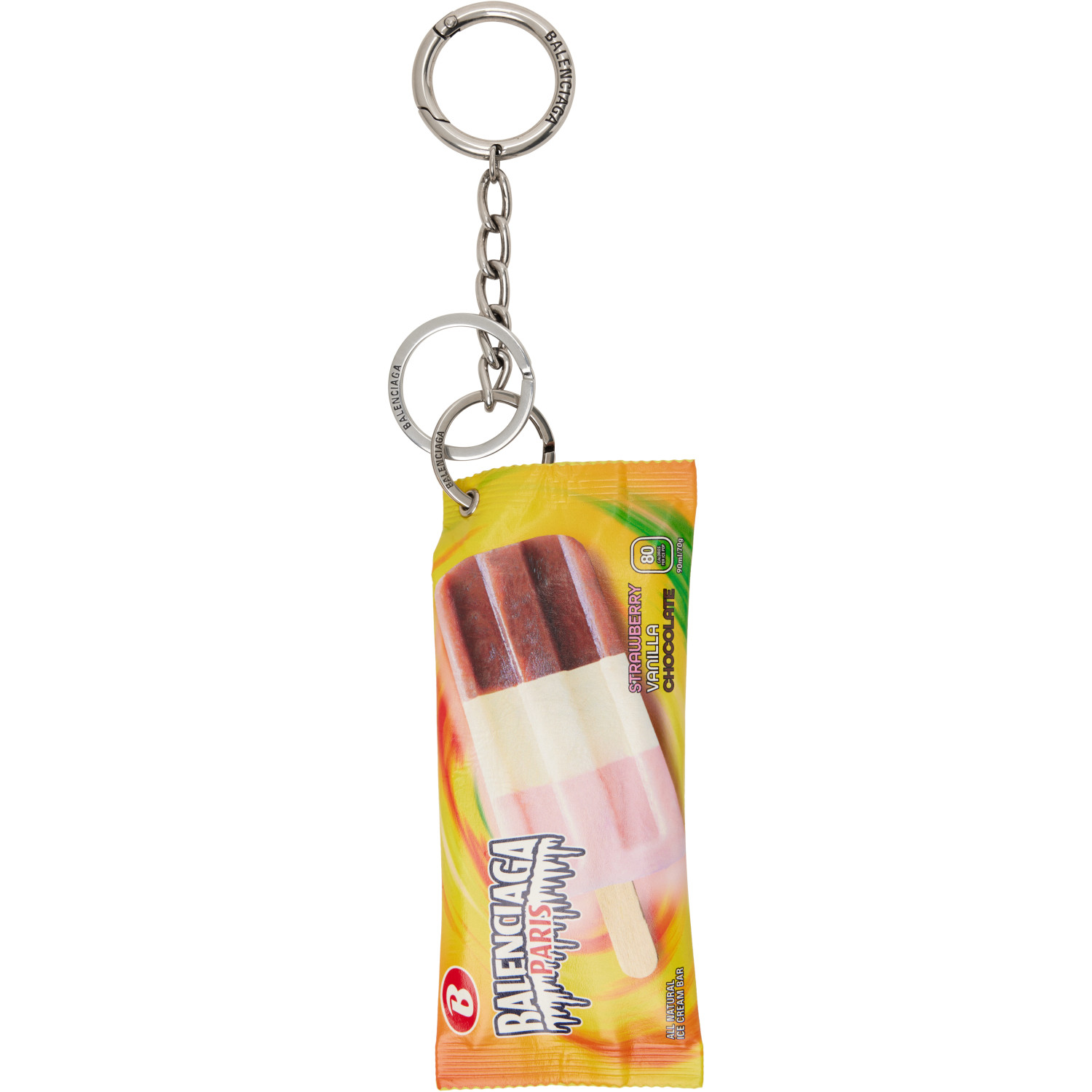 Balenciaga Yellow Snack Pouch Keychain