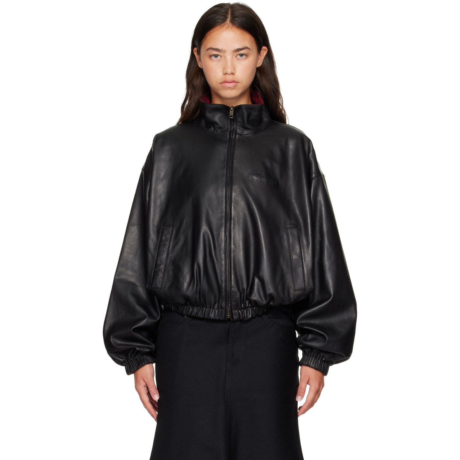Balenciaga Black Tracksuit Reversible Lambskin Jacket