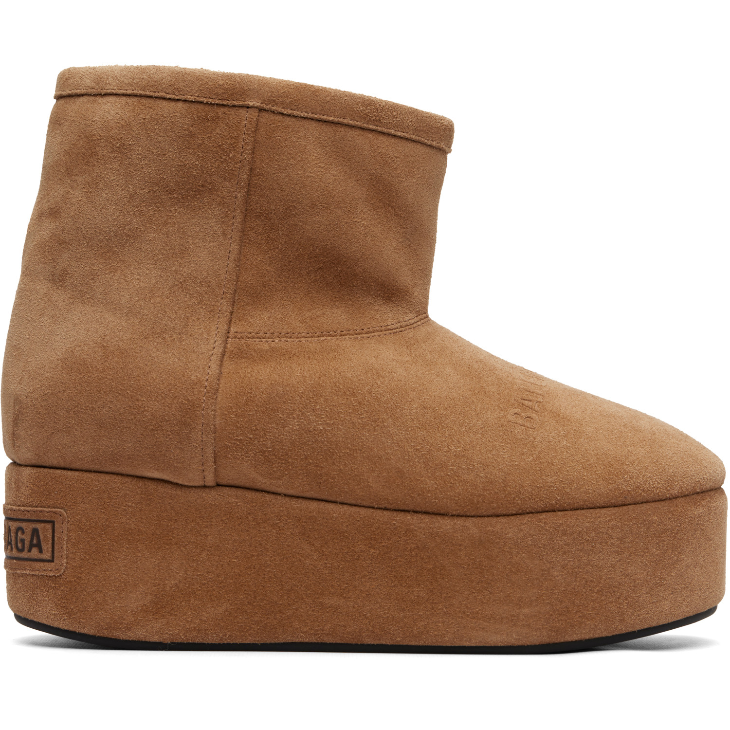 Balenciaga Tan Alaska Platform Boots