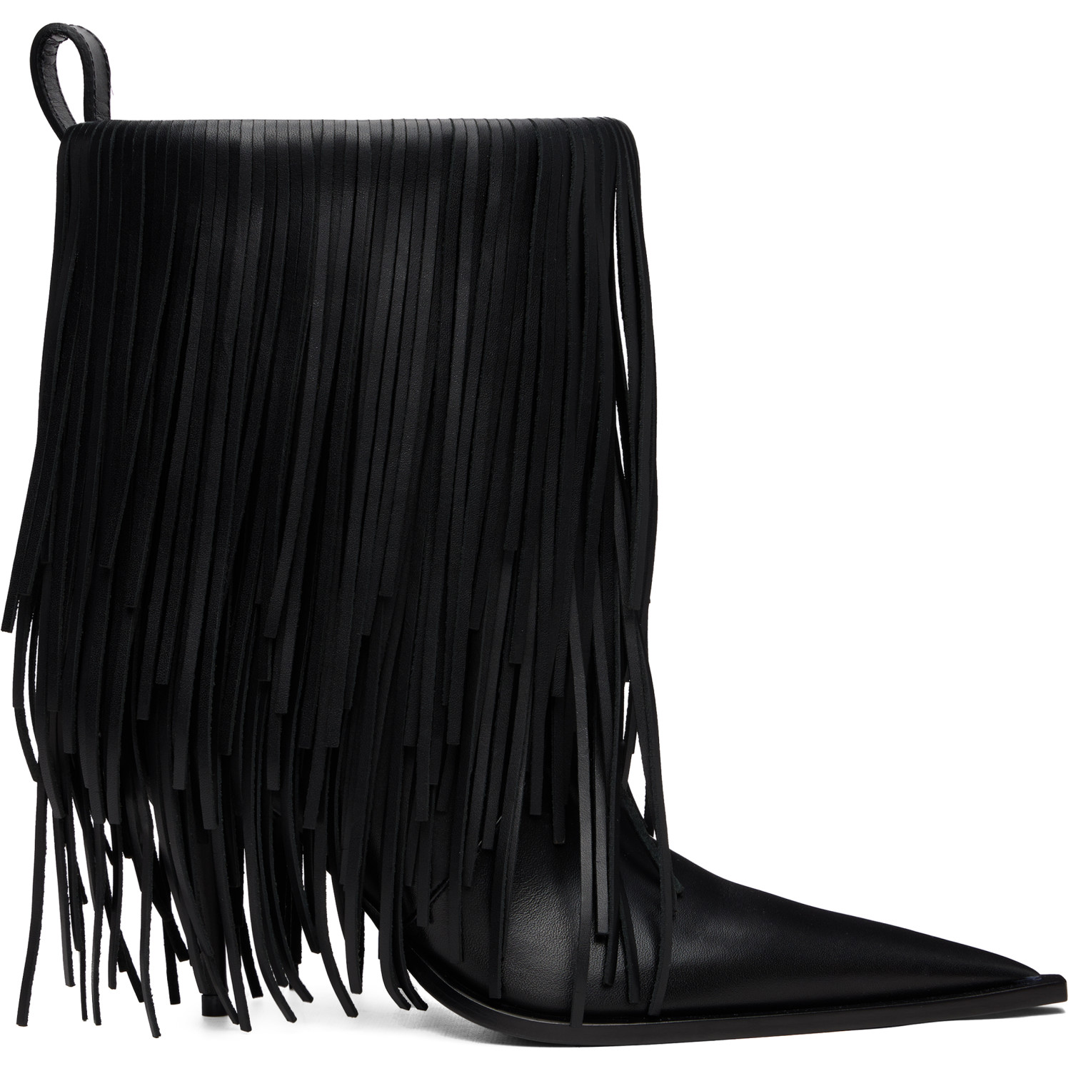 Balenciaga Black Avenue Fringe Boots