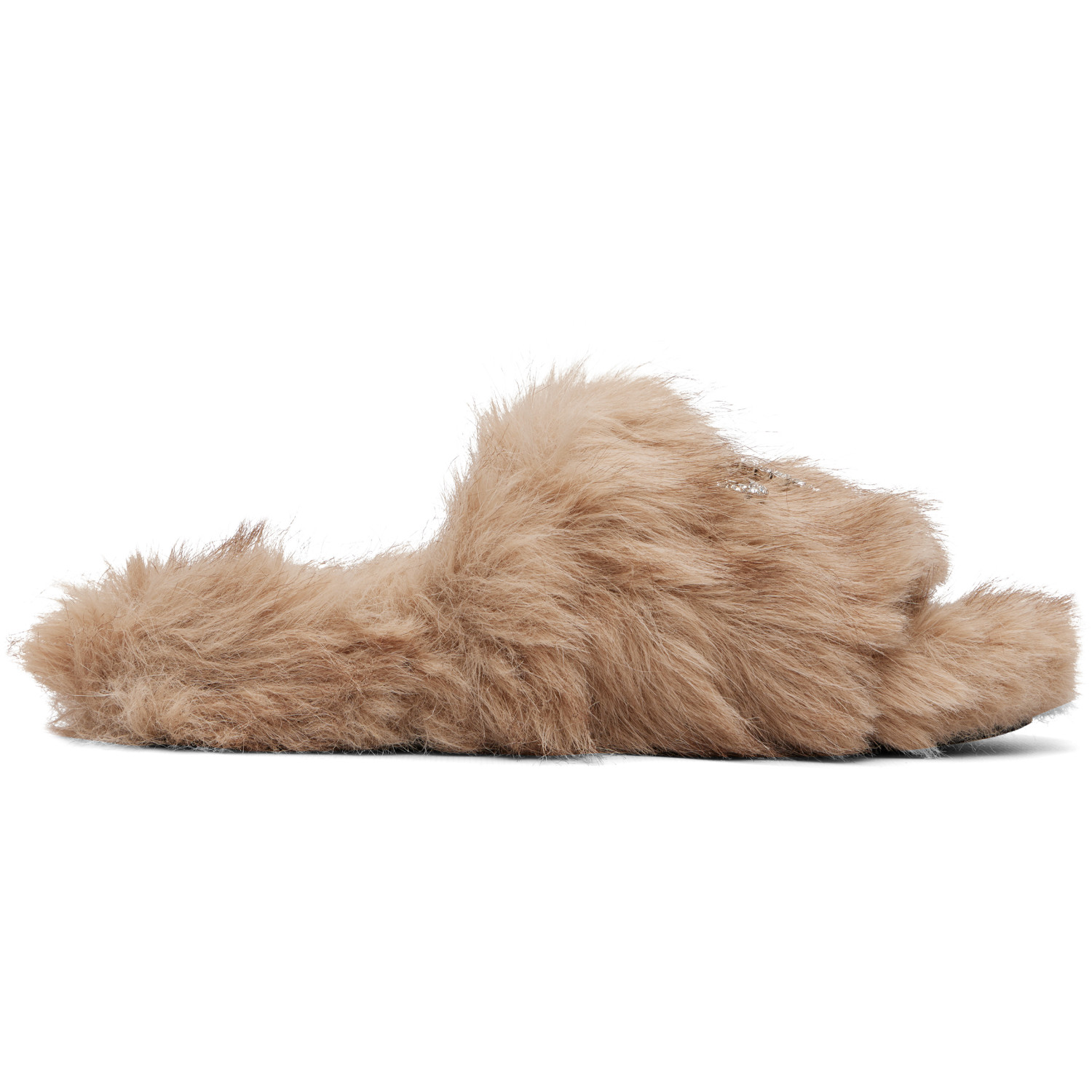 Balenciaga Beige Furry Slides