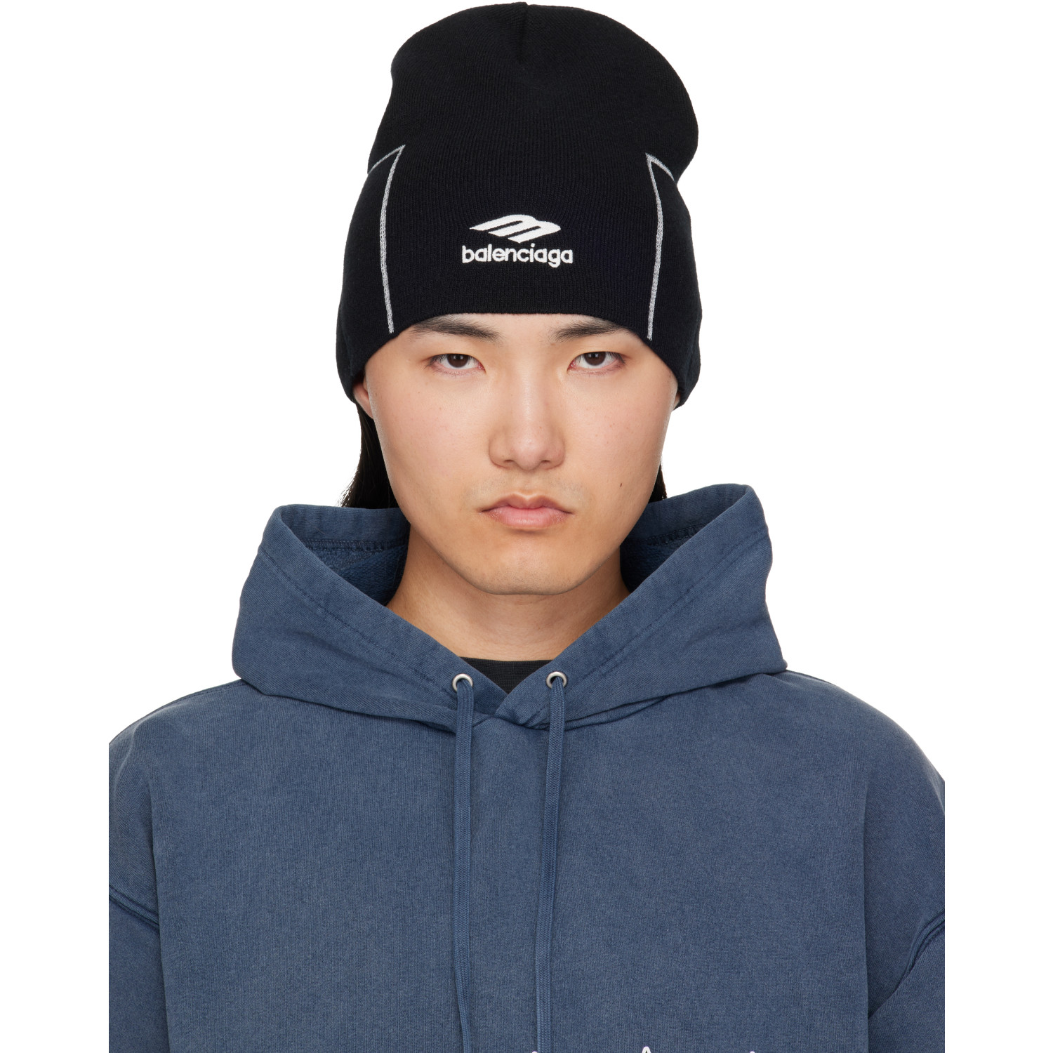 Balenciaga Black Sporty Beanie