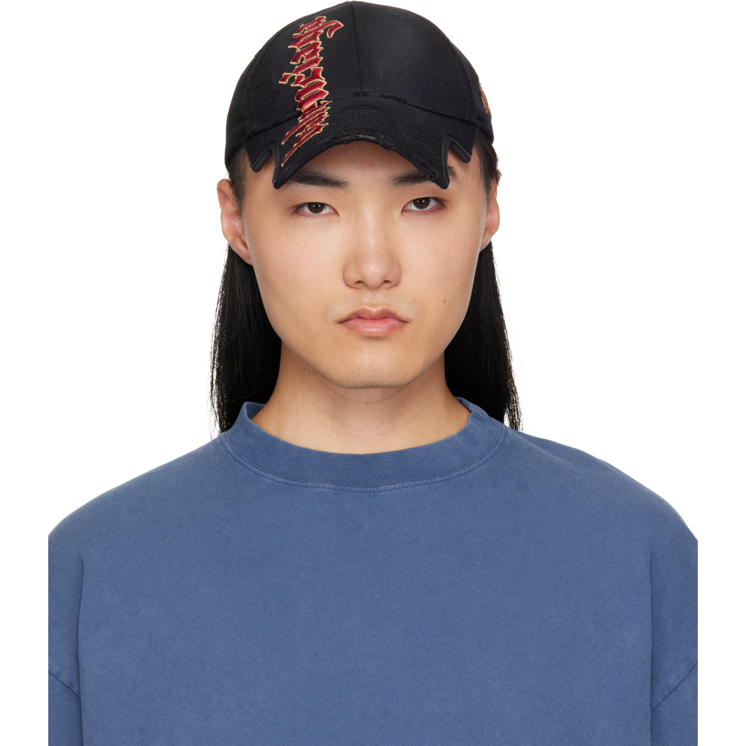 Balenciaga Black Gothic Placement No Closure Cap