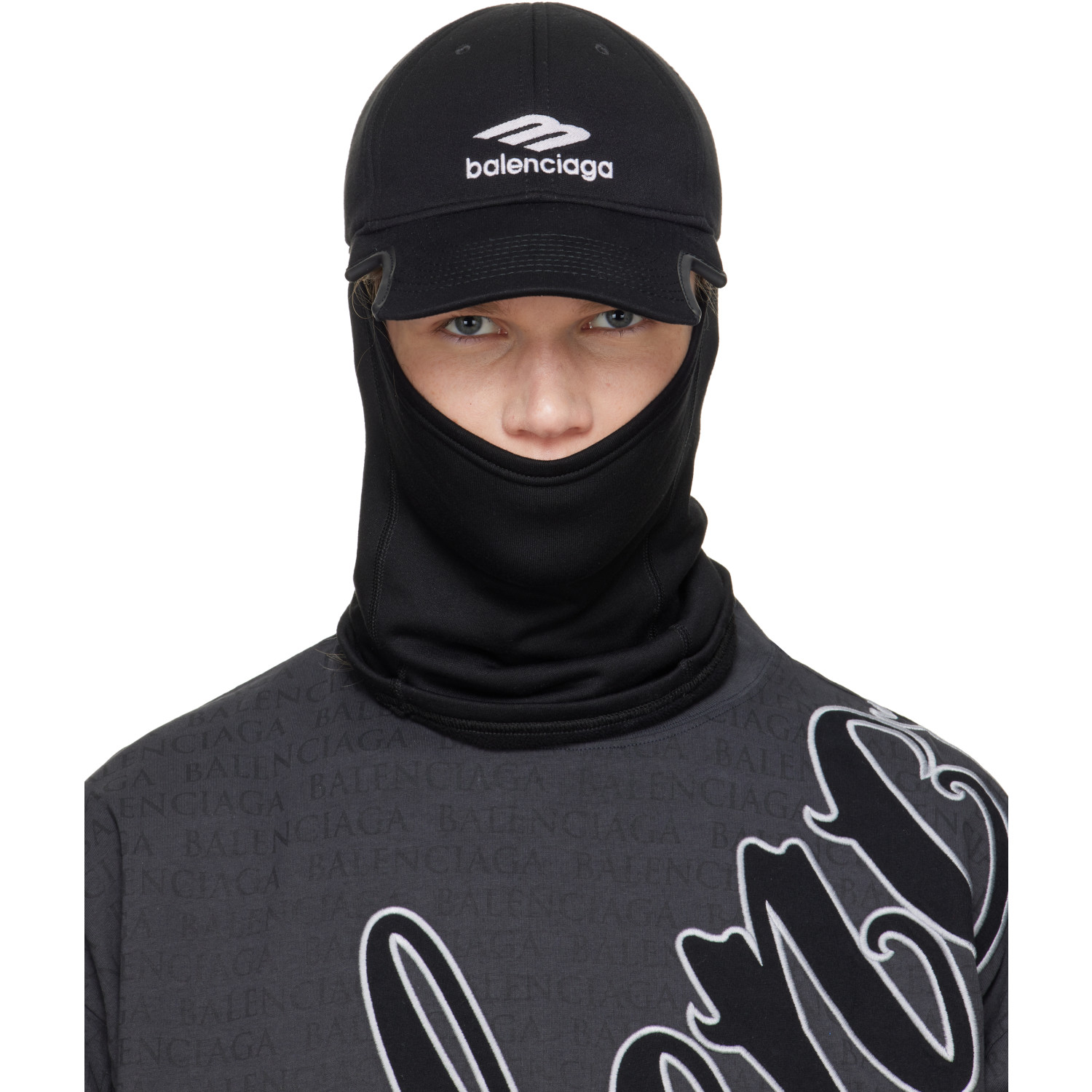 Balenciaga Black Neck Warmer Cap