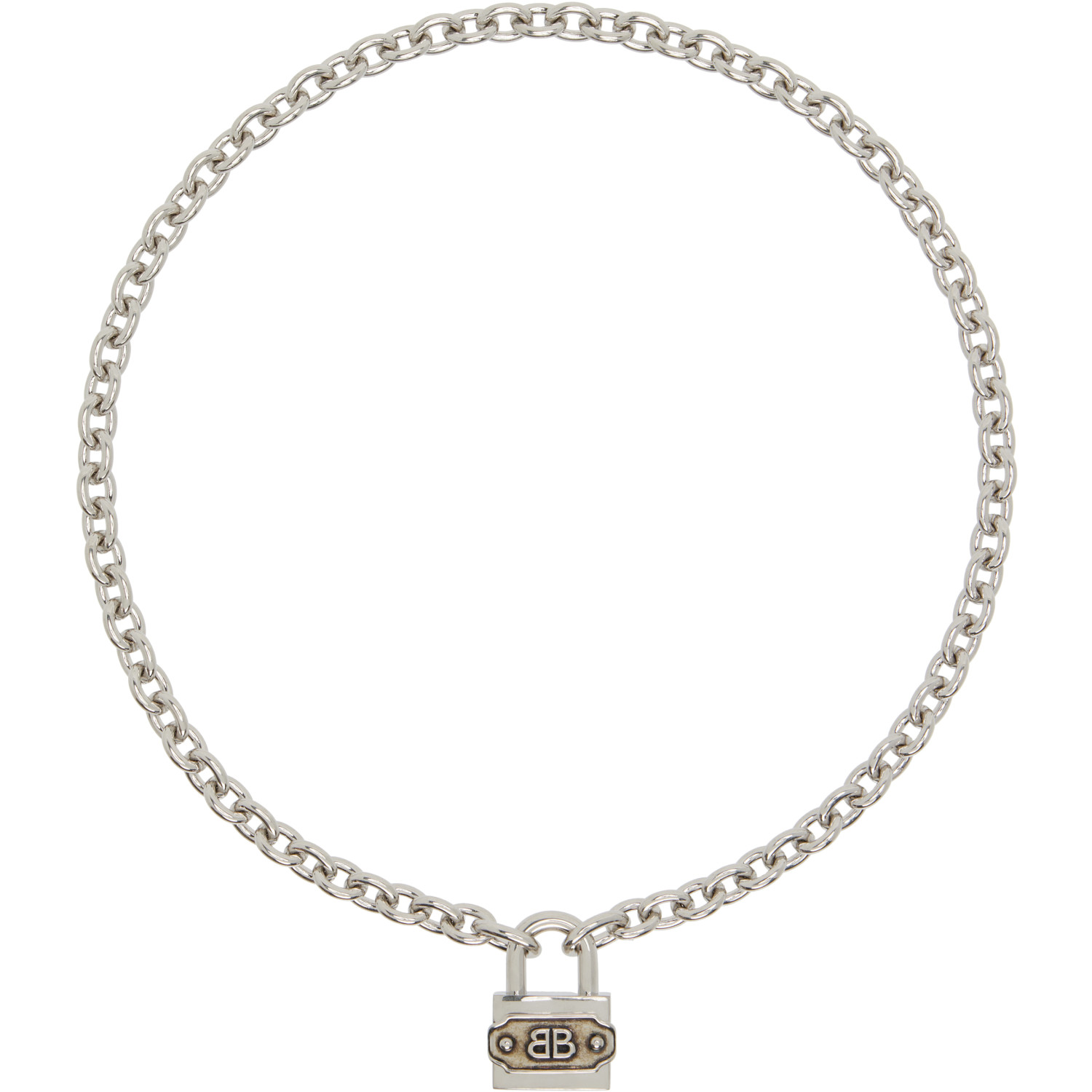 Balenciaga BB Padlock Necklace