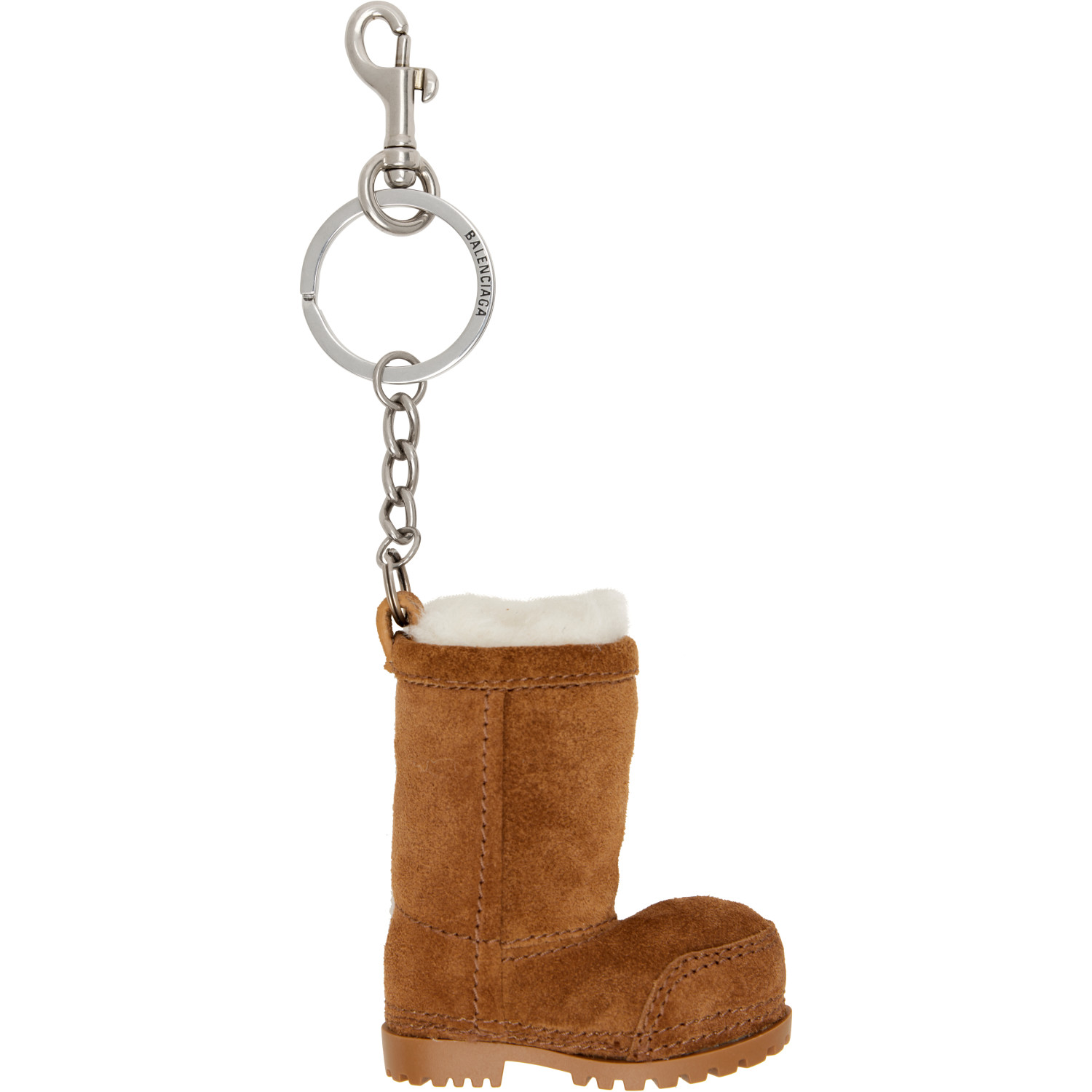 Balenciaga Brown Mini Alaska Boot Keychain