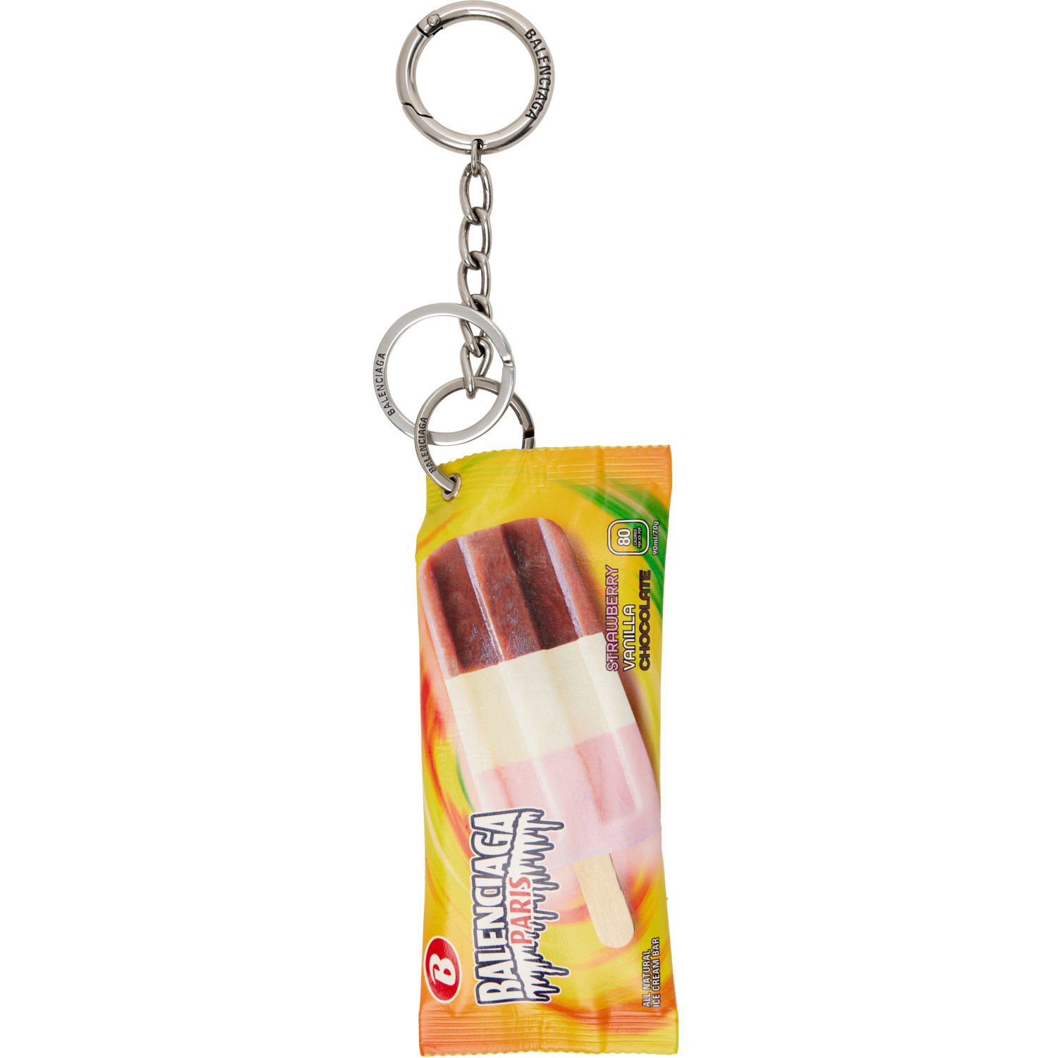 Balenciaga Yellow Snack Pouch Keychain